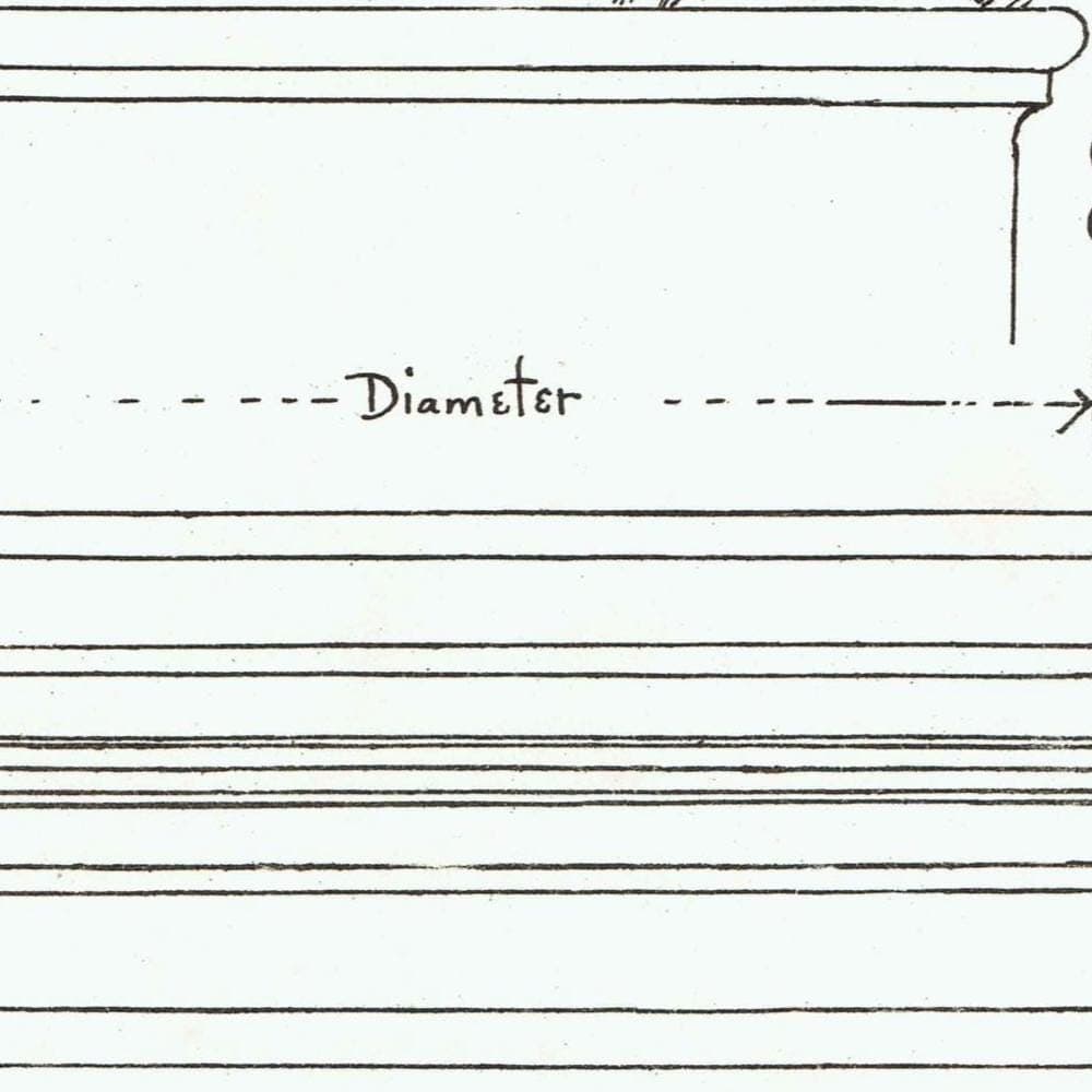 1898 Corinthian Capital Print - Classical Column, Base & Decorative Architecture Study - Antique Design Plate - 8 x 10.75 in - Image 4