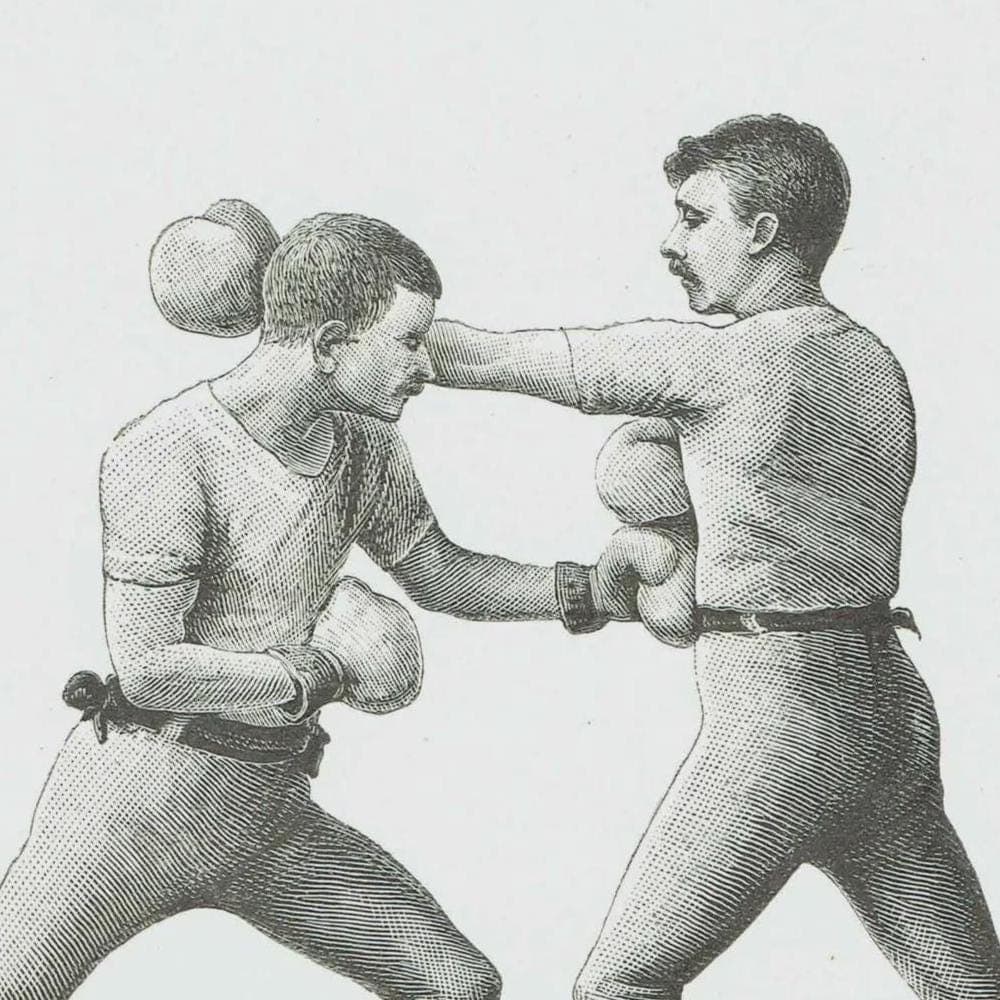 1889 Boxing Lead-Off Technique - Original Antique Print - Badminton Library Victorian Sports Pugilism Athletic Training - 5 x 7 in - Image 3