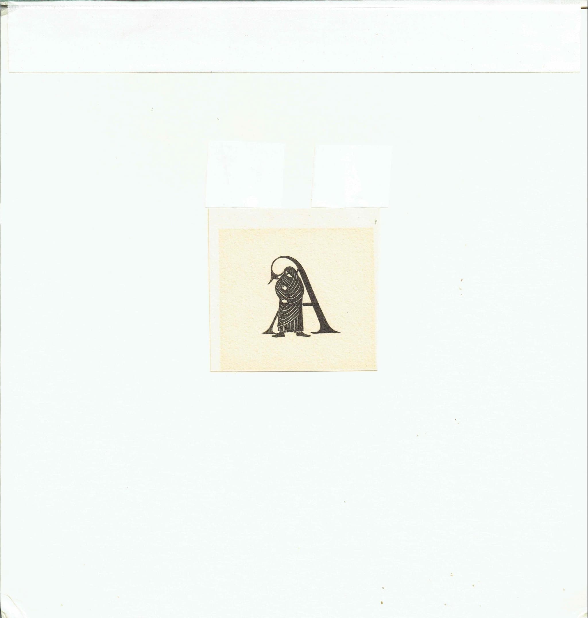 1929 Initial Letter Woodcuts Typography From Autumn Midnight by Eric Gill - Original Vintage Poetry Book - 2 x 2 in - Image 3