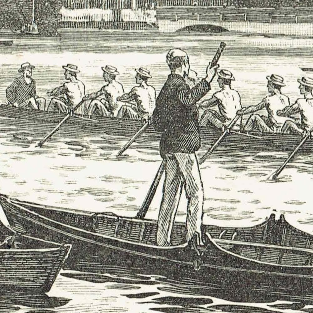1890 Off the Brocas Windsor - Original Antique Engraving By Dadd - Victorian Rowing Thames River Scene Badminton Library - 7 x 4.75 in - Image 3