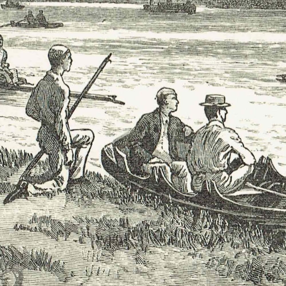 1890 Off the Brocas Windsor - Original Antique Engraving By Dadd - Victorian Rowing Thames River Scene Badminton Library - 7 x 4.75 in - Image 4