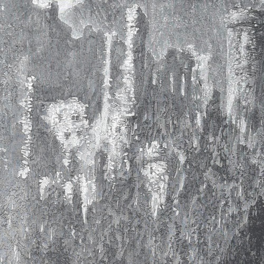 1866 Gustave Doré Legend Of The Wandering Jew Crossing River Plate 5 - Original Antique Engraving - Gothic Medieval Christian - 14 x 20 in - Image 4