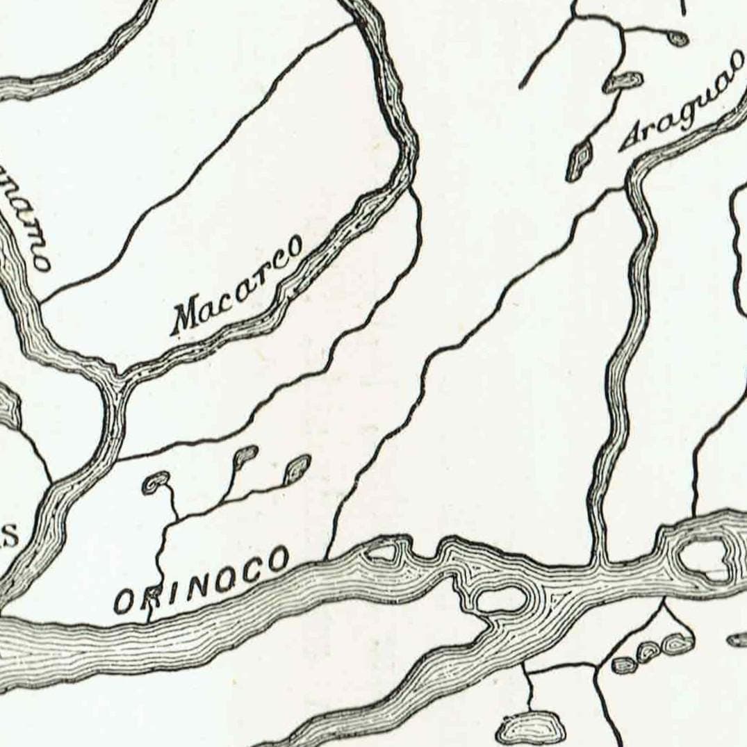 1870s Original Lower Orinoco River Map Woodblock Print - South American Geography - Victorian Travel Exploration - 12 x 8.5 in - Image 4