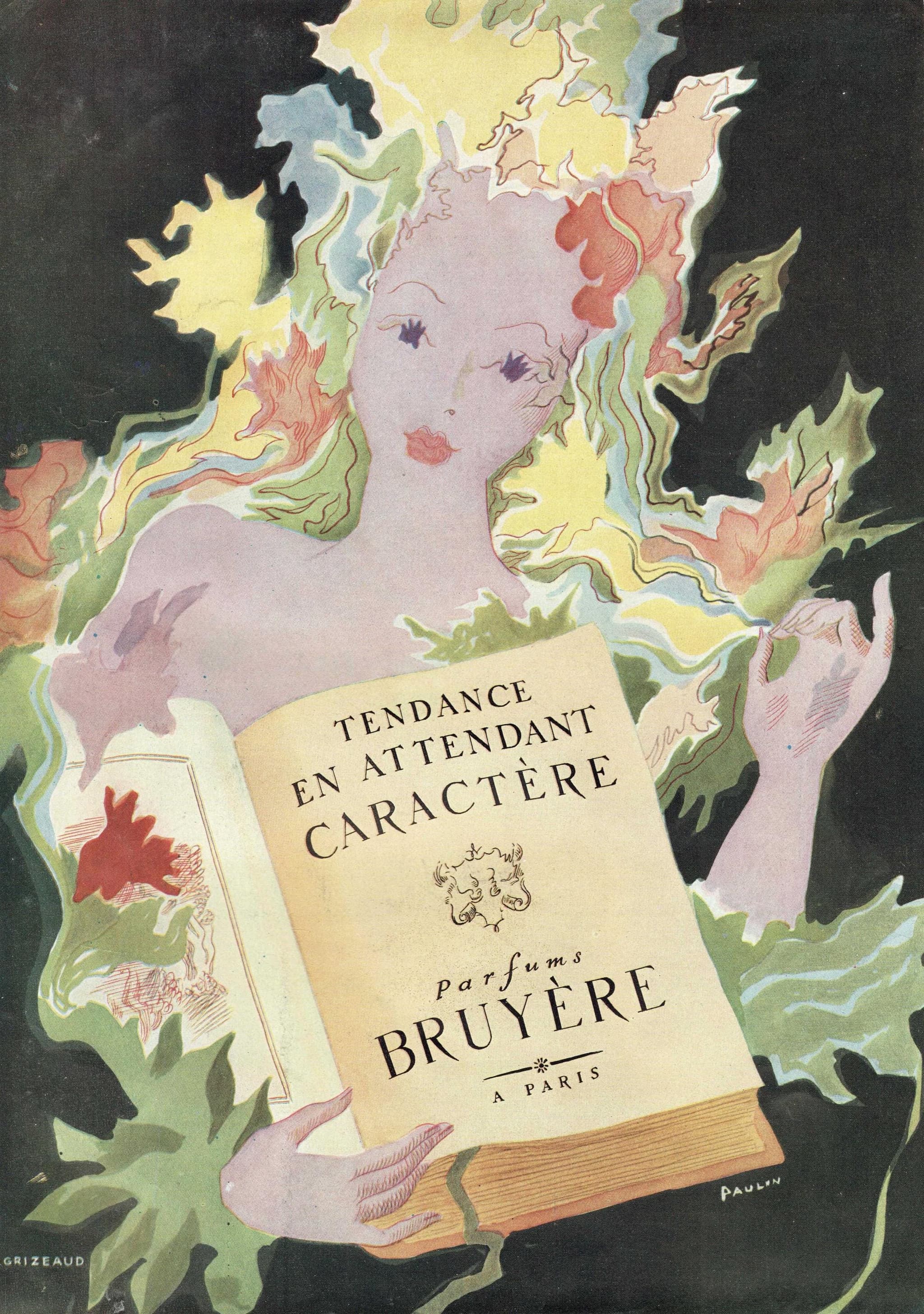 1947 Parfums Bruyère & Chanel Paris Ads - Original Vintage Print By Paulin - Soleils French Fashion Folio Double-Sided - 10.25 x 14.5 in - Image 3