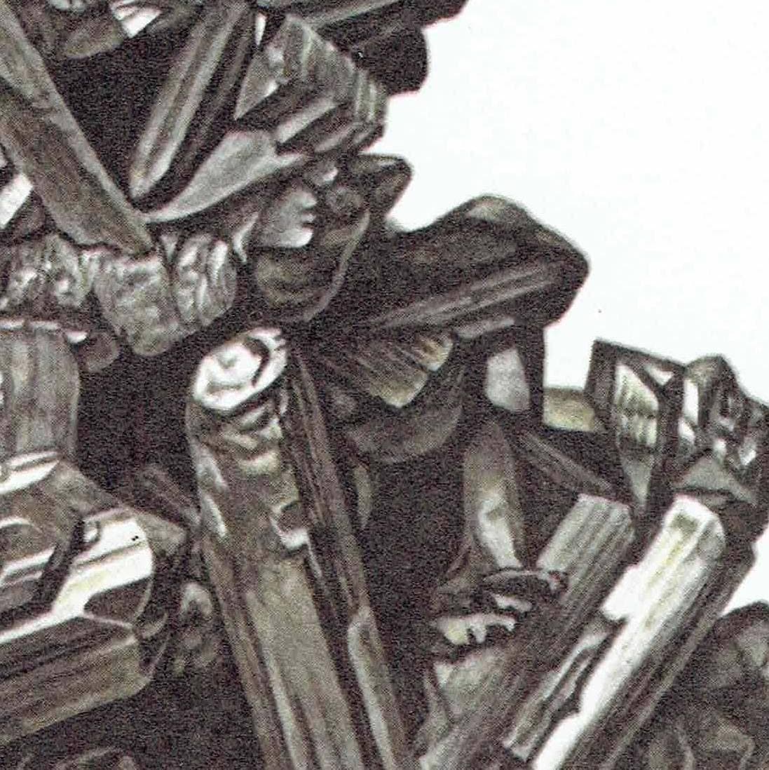 1969 Stephanite Argentite Minerals - Original Vintage Print By Caspari - Scientific Natural History Geology Study - 7.5 x 10.5 in - Image 4