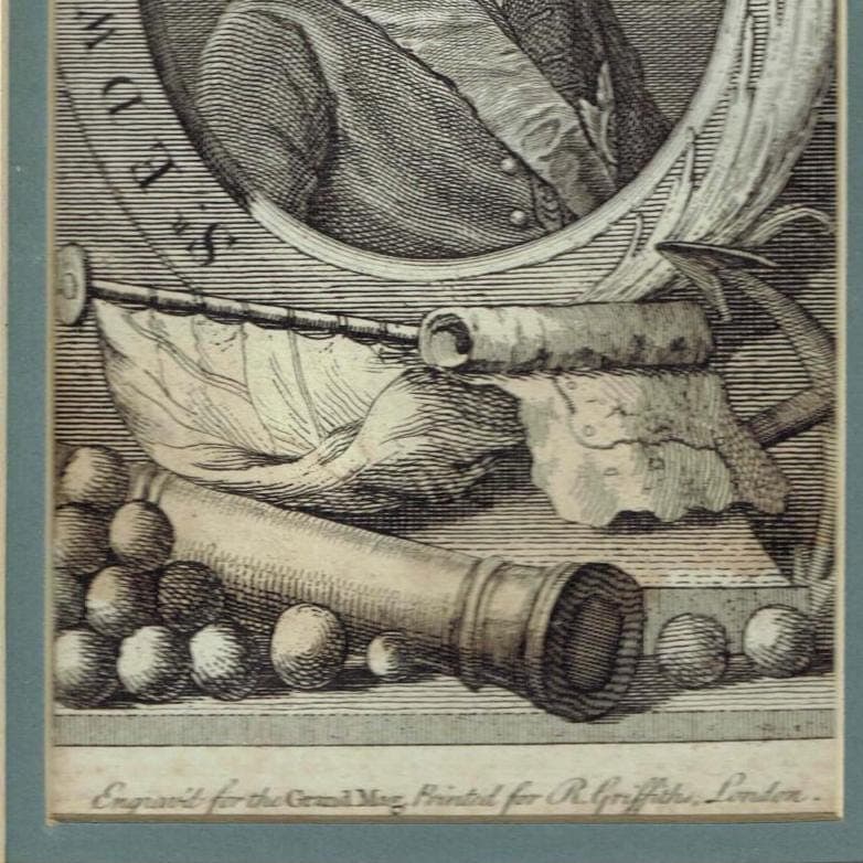 18th Century "Sir Edward Hawke 1759", Baron Hawke. Royal Navy Officer Print - Commemorative portrait - 7 x 4.25 inches - Image 4