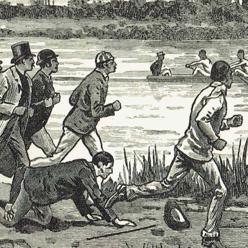 1891 Coaching University Crew - Original Antique Engraving By Dadd - Victorian Rowing Sport Badminton Library Boating - 7 x 4.75 in - Image 4
