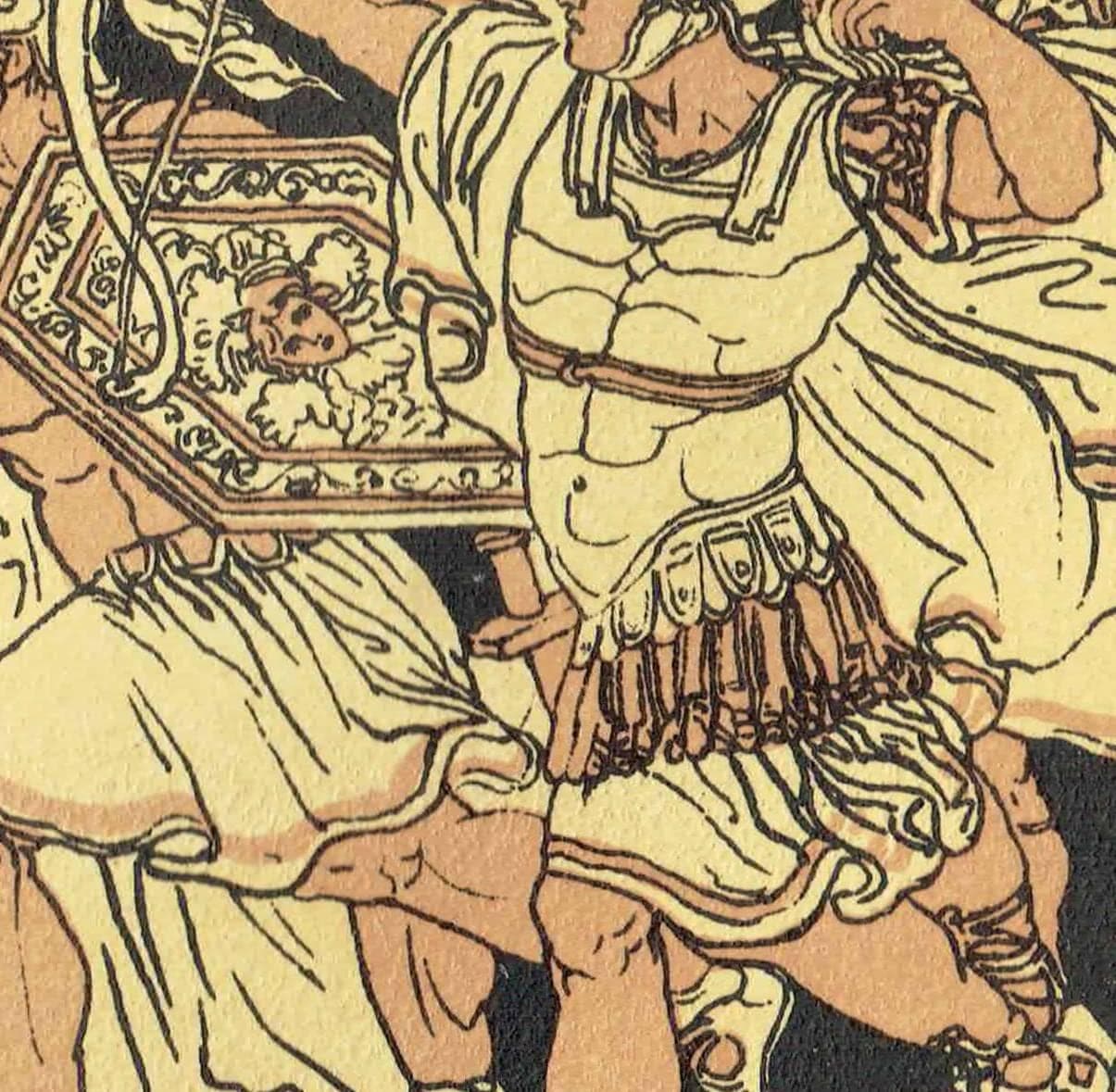 1879 The Harpies - Original Antique Print By Pinelli - Virgil Mythology Classical Literature Victorian Book Art - 7.5 x 5 in - Image 5