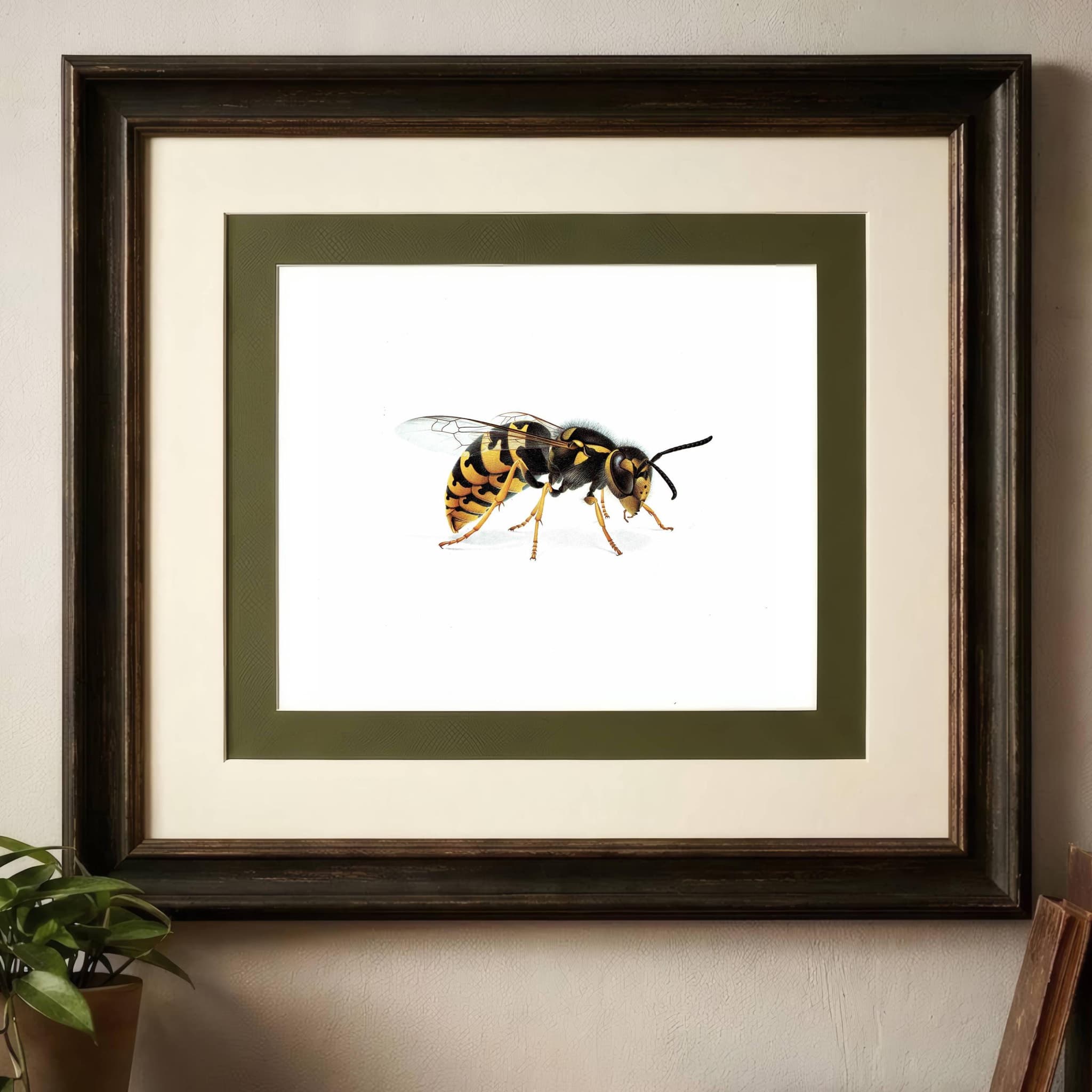 1986 Common Wasp Paravespula Vulgaris Print - Durin Bernard Les Insectes Scientific Illustration - Linnaeus Entomology - 11 x 13 in - Image 2
