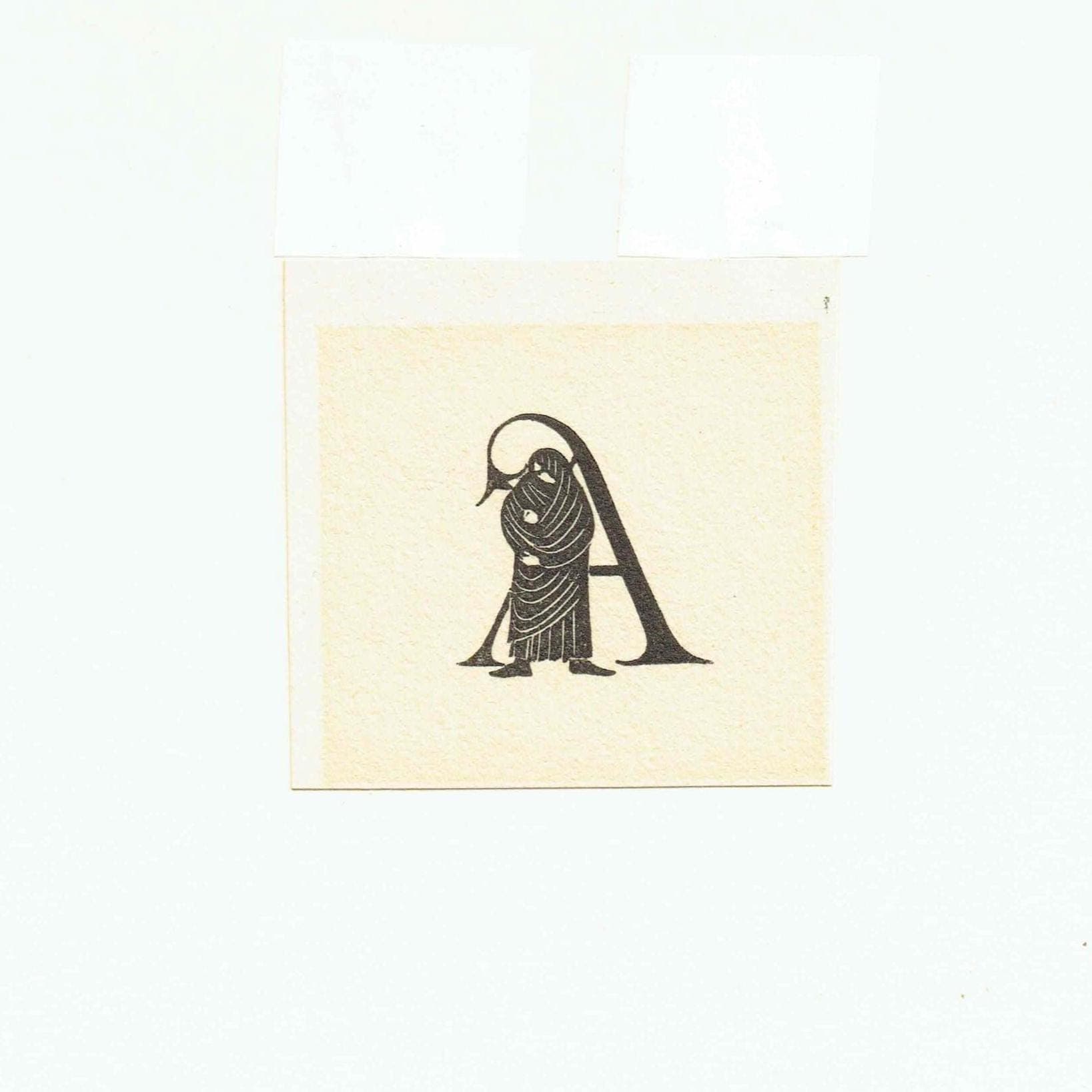 1929 Initial Letter Woodcuts Typography From Autumn Midnight by Eric Gill - Original Vintage Poetry Book - 2 x 2 in - Image 2