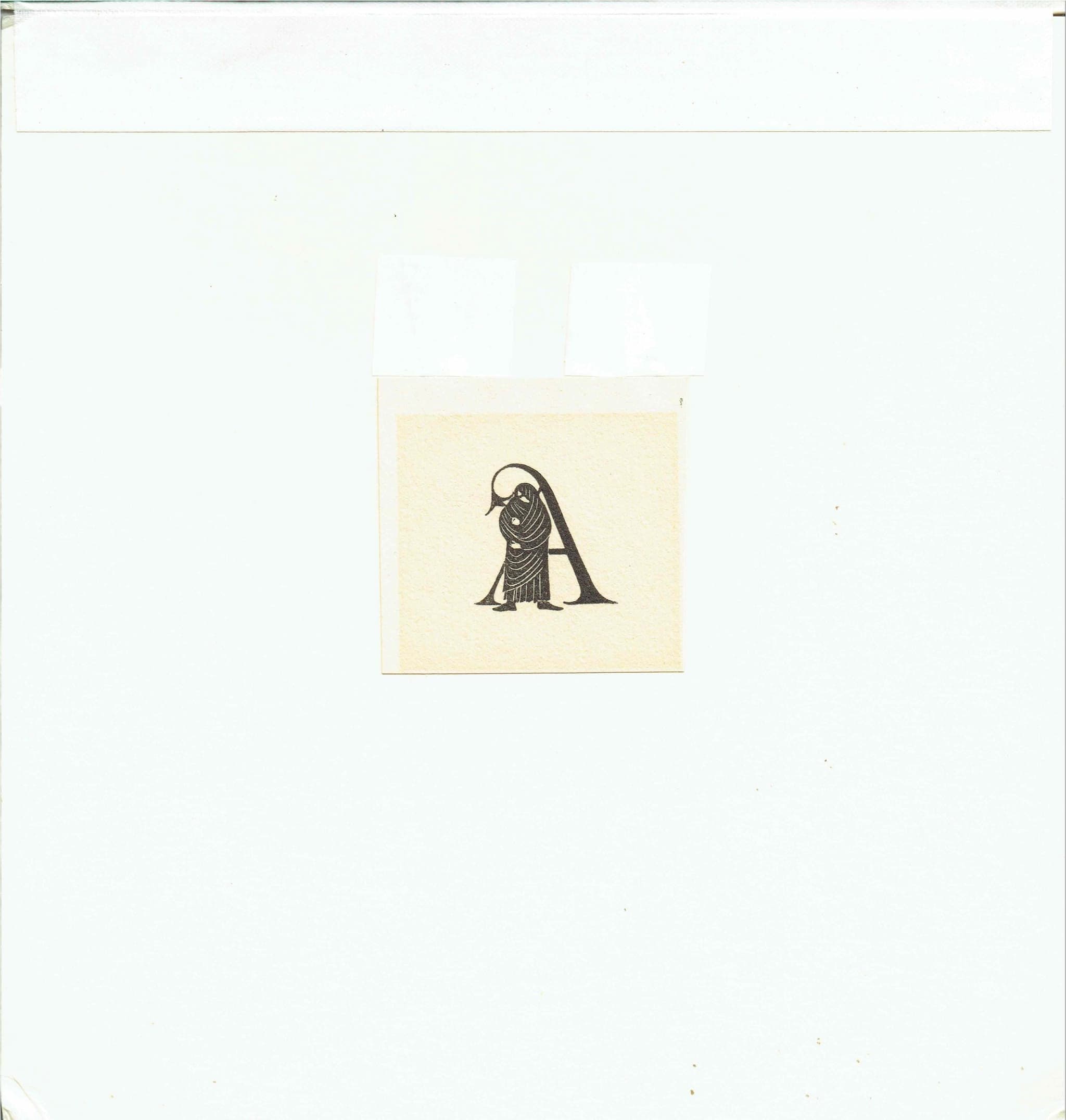 1929 Initial Letter Woodcuts Typography From Autumn Midnight by Eric Gill - Original Vintage Poetry Book - 2 x 2 in - Image 3
