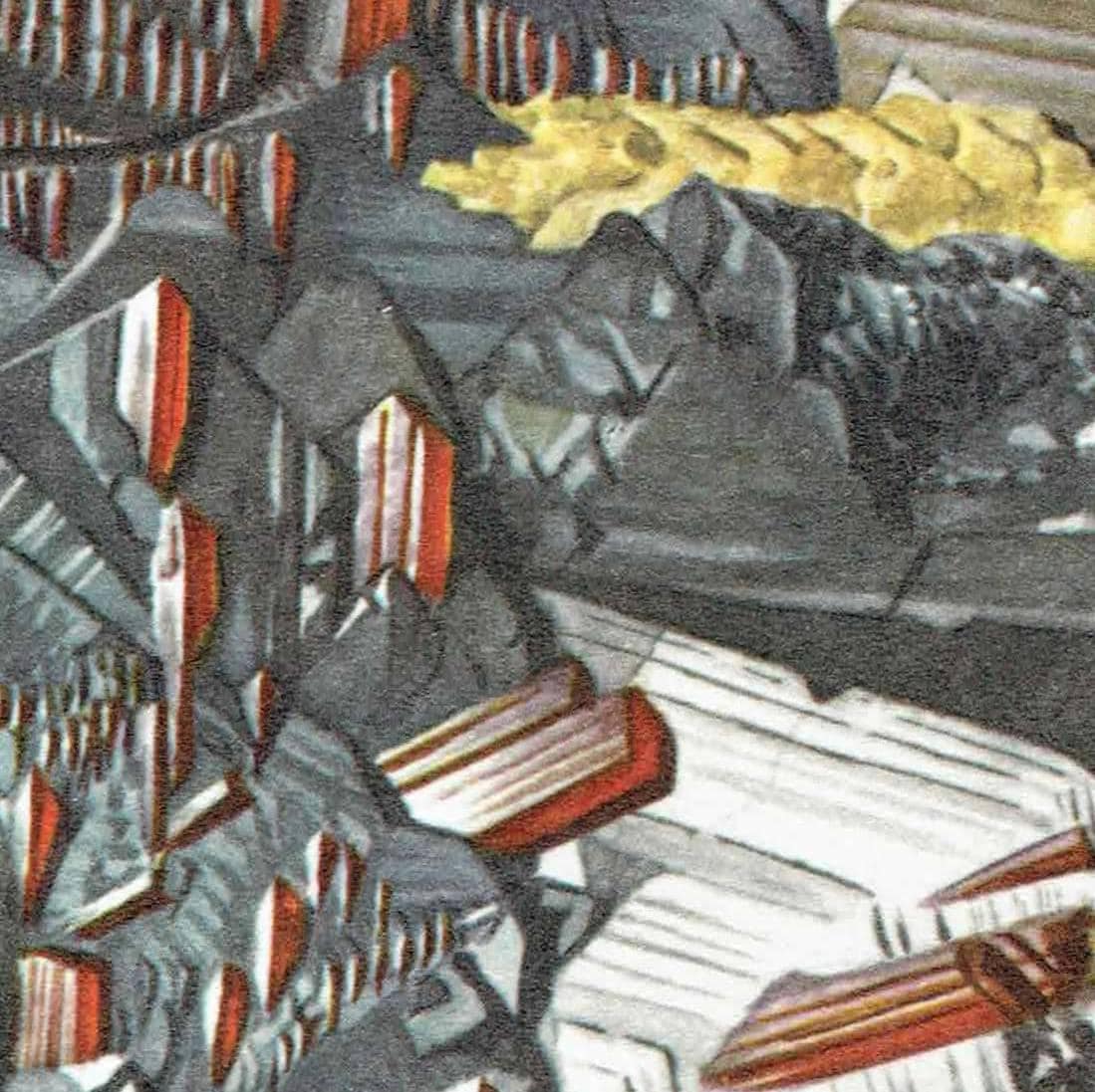 1969 Rutile Crystal - Original Vintage Print By Caspari - Mineral Study Scientific Natural History Geology Art - 7.5 x 10.5 in - Image 4