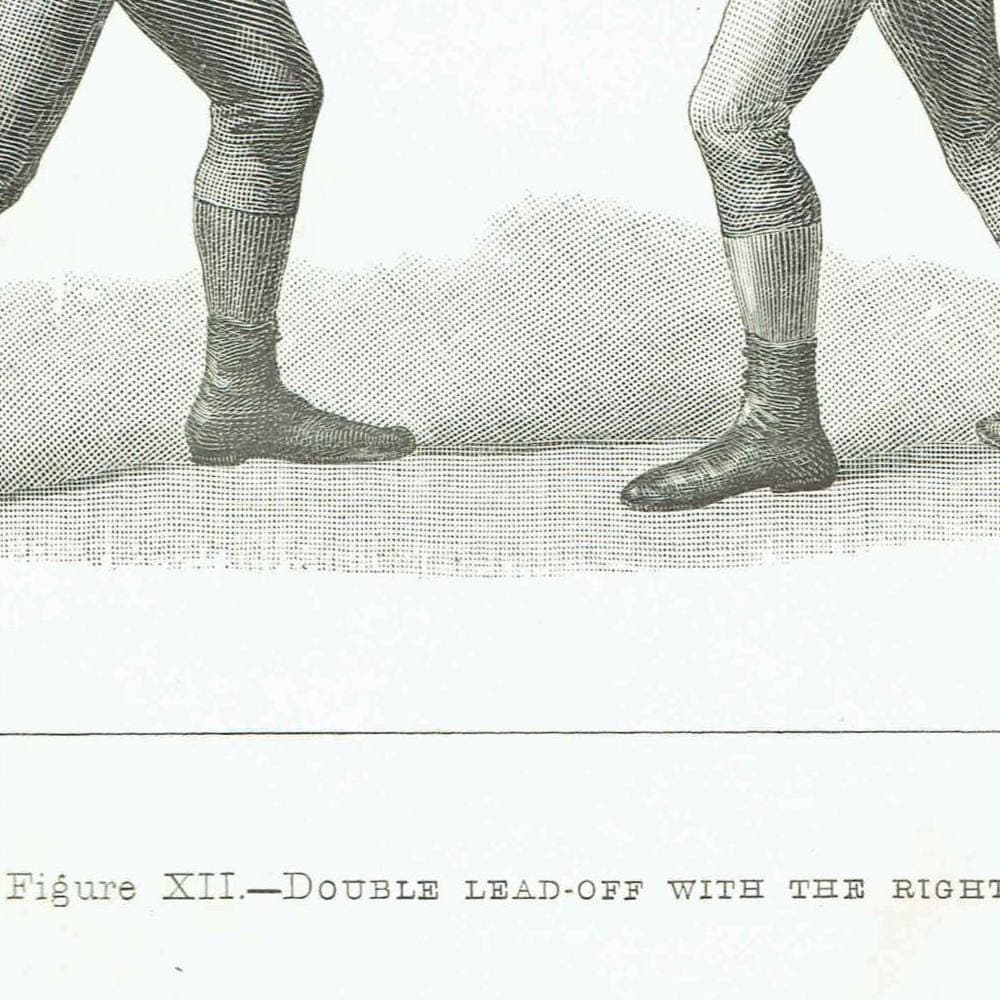 1889 Boxing Double Lead-Off - Original Antique Print - Badminton Library Victorian Pugilism Sports Instruction Manual - 5 x 7 in - Image 4