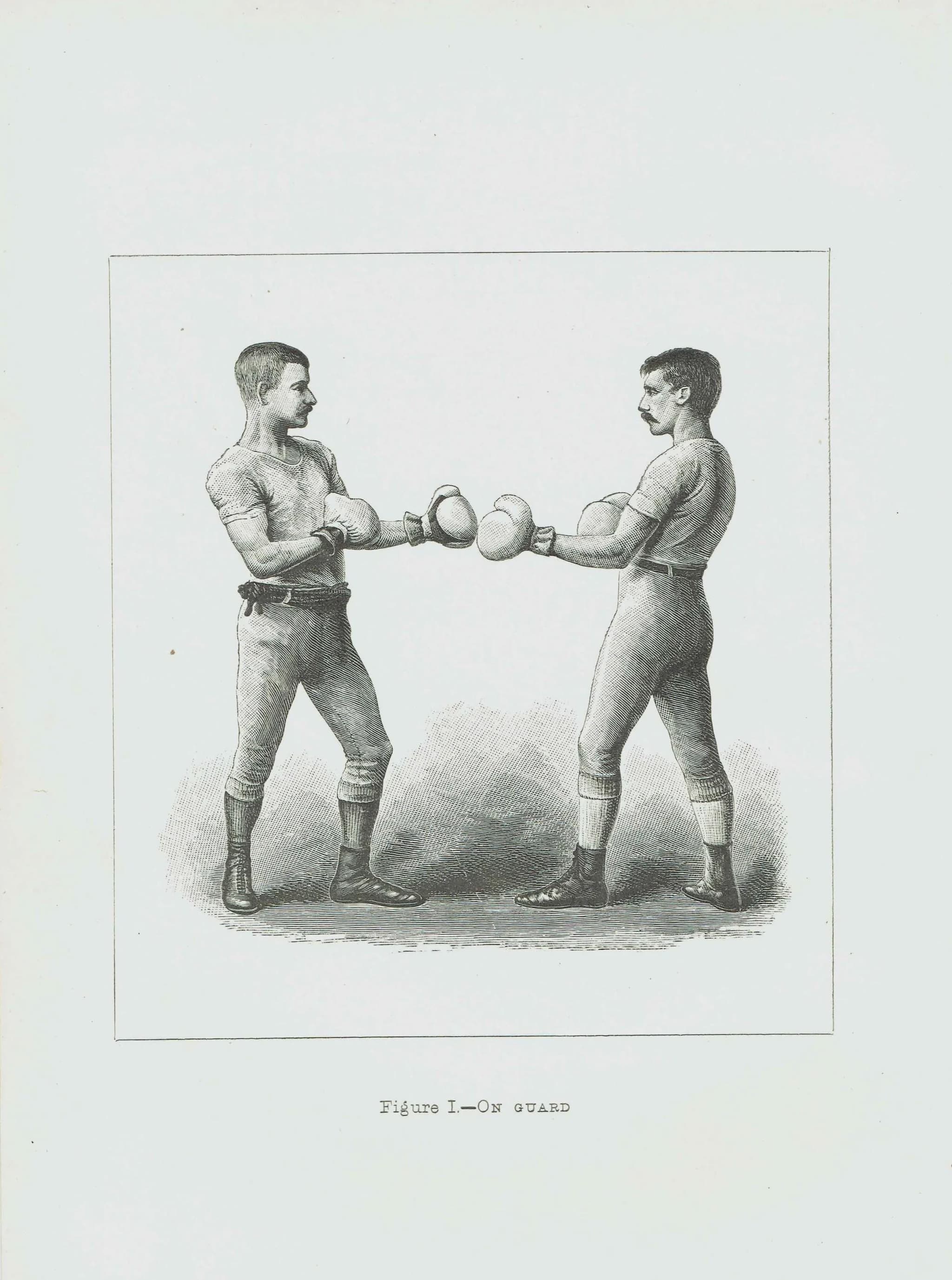 1889 Boxing On Guard Position - Original Antique Print - Badminton Library Victorian Sports Pugilism Athletic Training - 5 x 7 in - Image 2