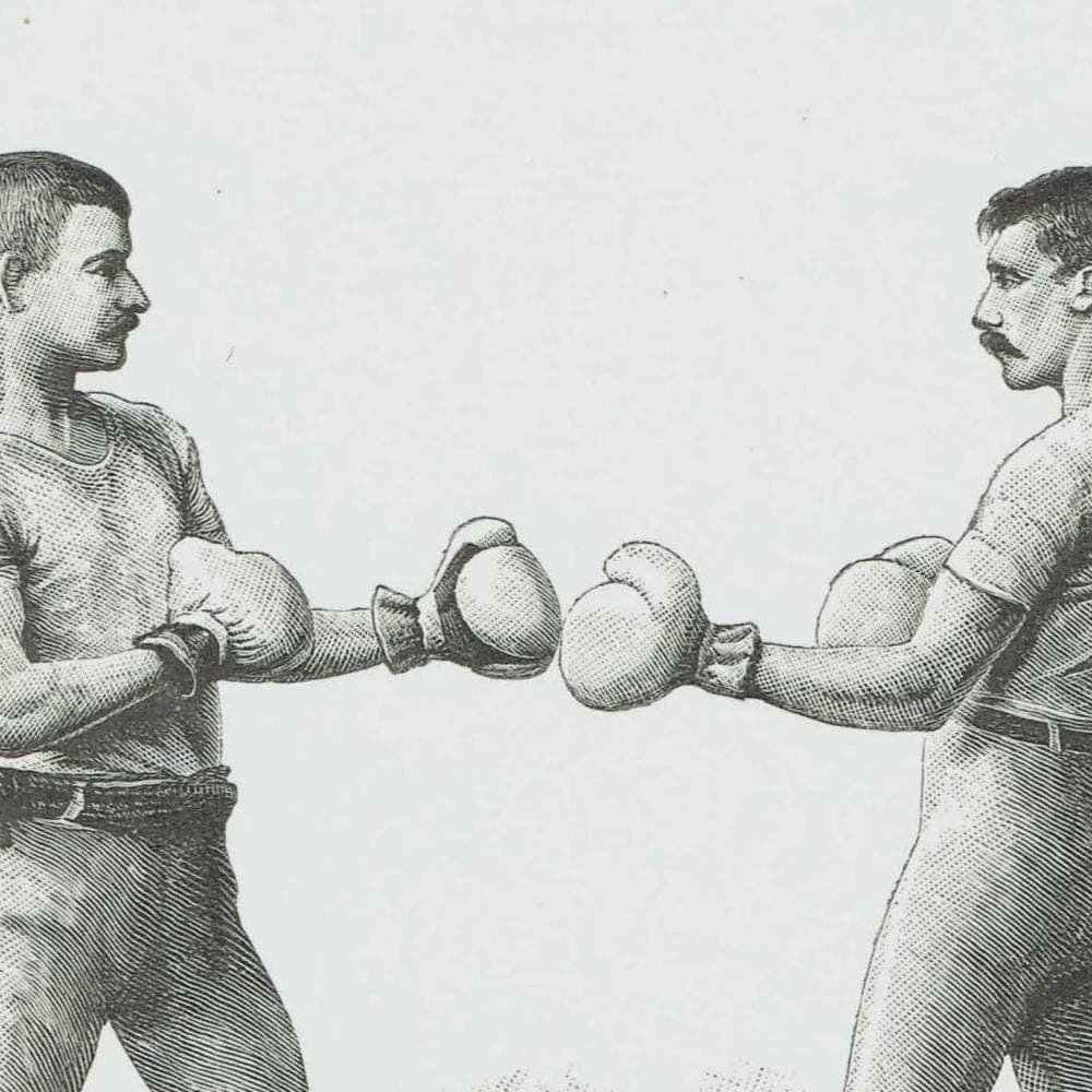 1889 Boxing On Guard Position - Original Antique Print - Badminton Library Victorian Sports Pugilism Athletic Training - 5 x 7 in - Image 3