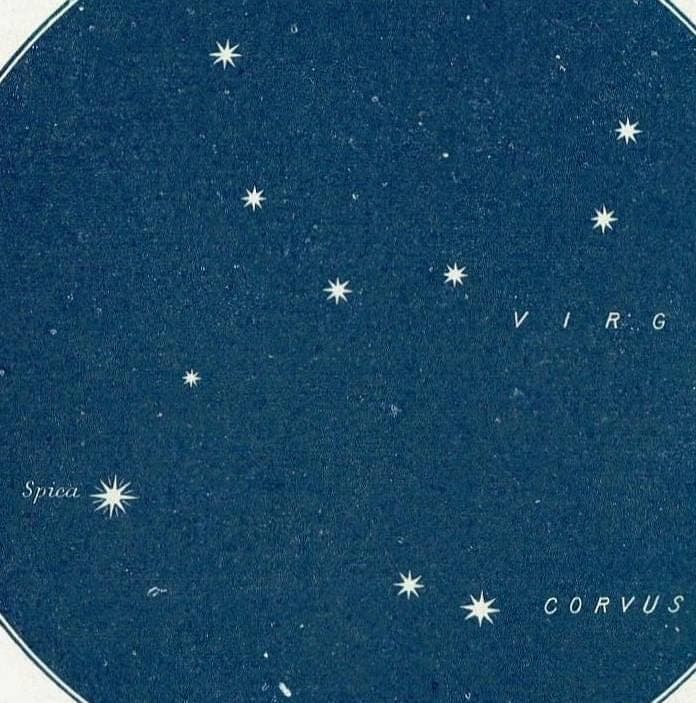 1944 Virgo Constellation Map 18 - Original Vintage Print By Gall - Star Atlas Zodiac Astronomy Celestial Chart - 4 x 6 in - Image 3