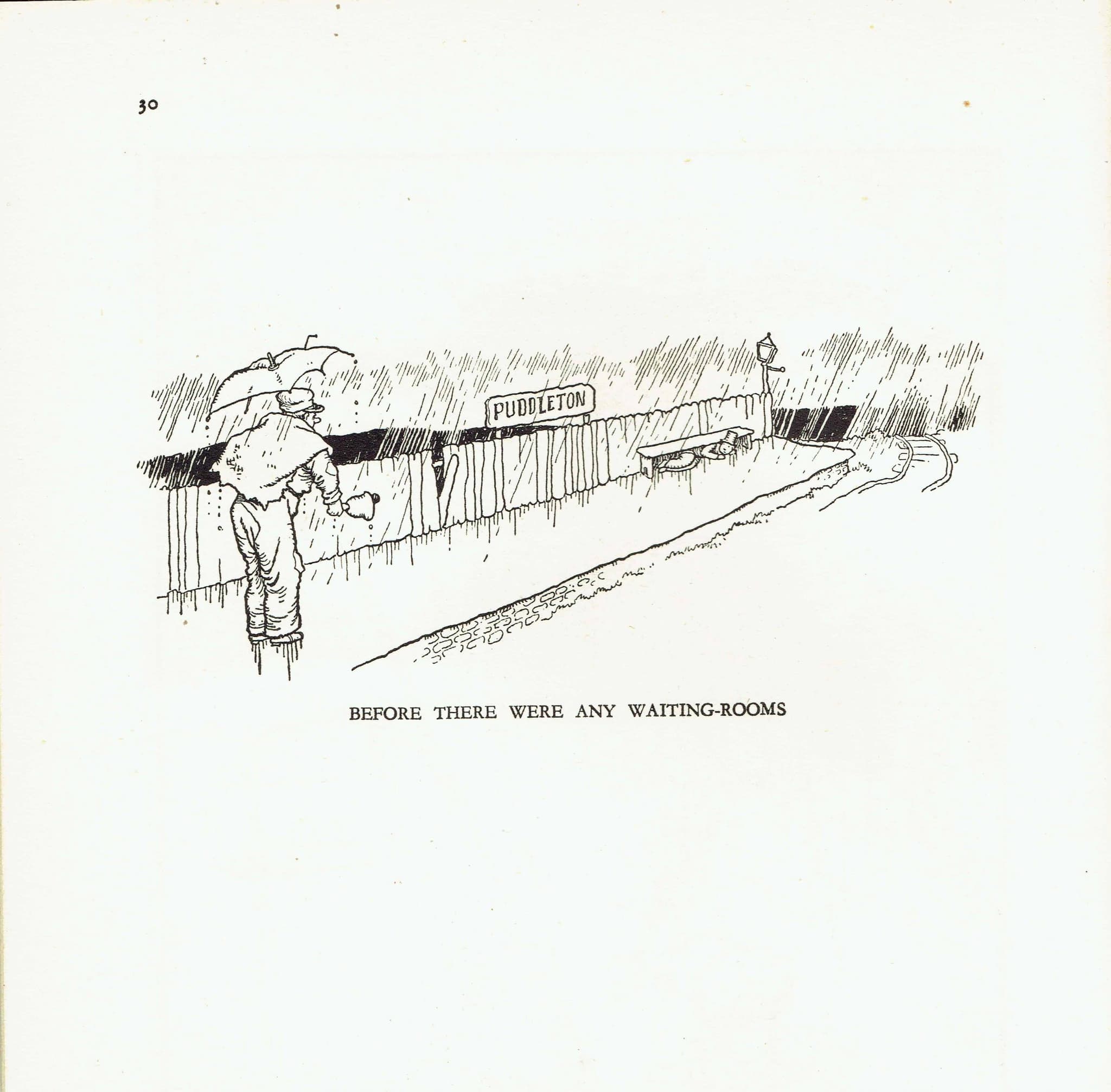 1935 Railway Signal Machine - Original Vintage Print By Robinson - Great Western Railway Centenary Humorous Cartoon - 7 x 9.5 in - Image 5