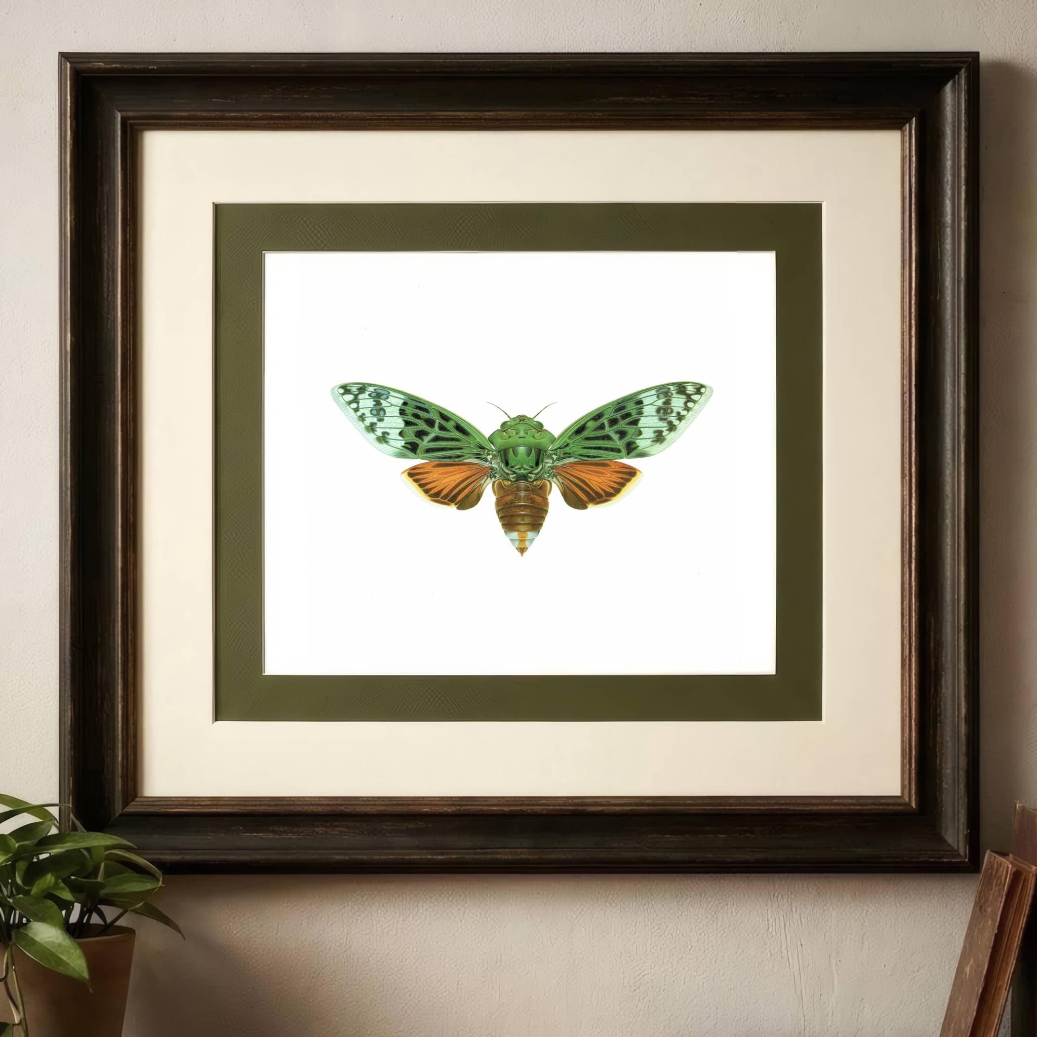 1986 Cicada Ugada Giovanrinnae Print - Durin Bernard Les Insectes - Scientific Illustration- Michel Boulard Entomology - 11 x 13 in - Image 2