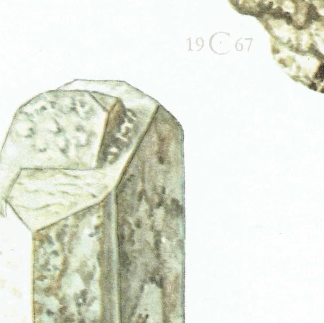 1969 Orthoclase Feldspar - Original Vintage Print By Caspari - Mineral Study Scientific Natural History Geology Art - 7.5 x 10.5 in - Image 5