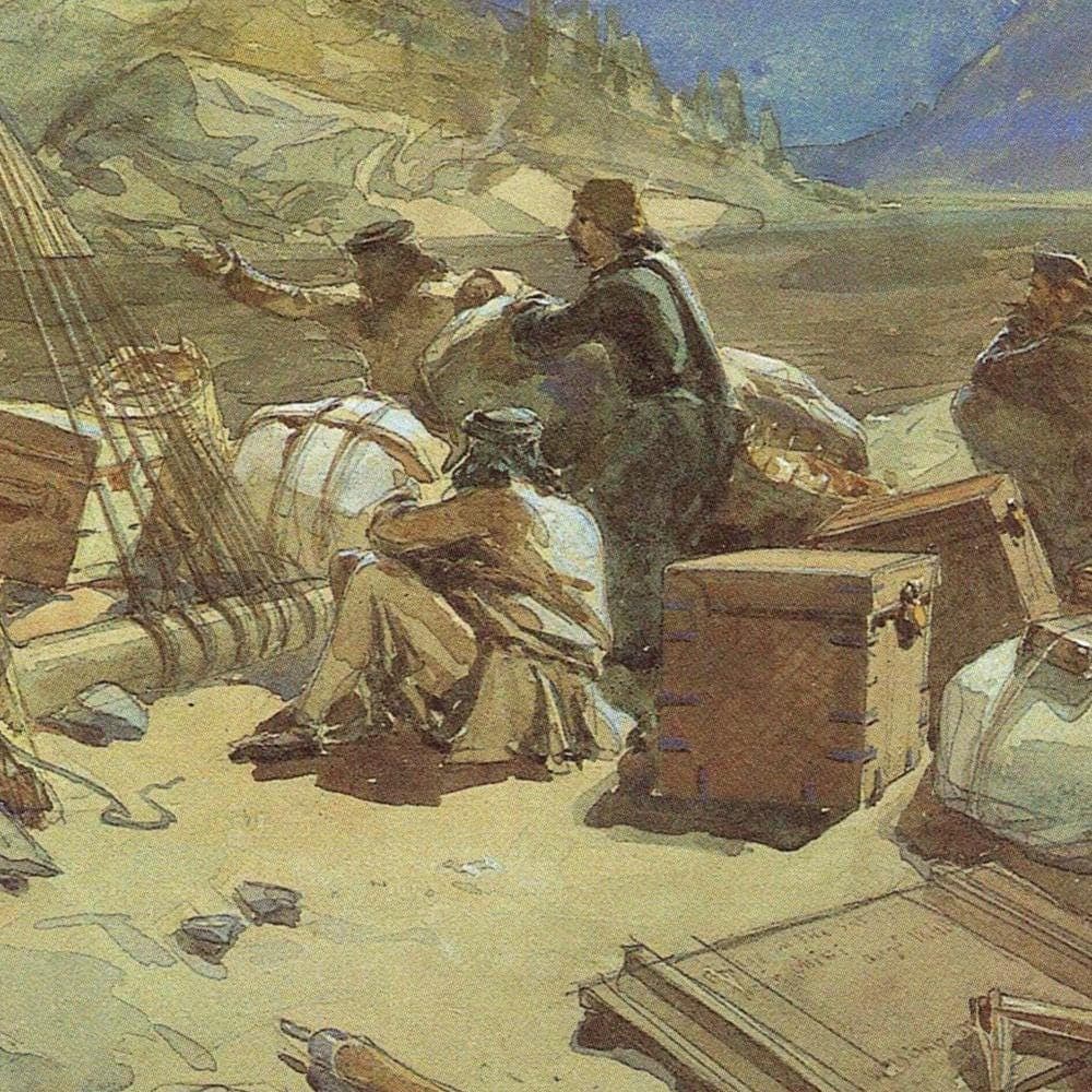 1860 Rope Bridge Sutlej River - Original Vintage Print By Simpson - India Himalayan Landscape Victorian Travel Sketch - 9.25 x 8.5 in - Image 4