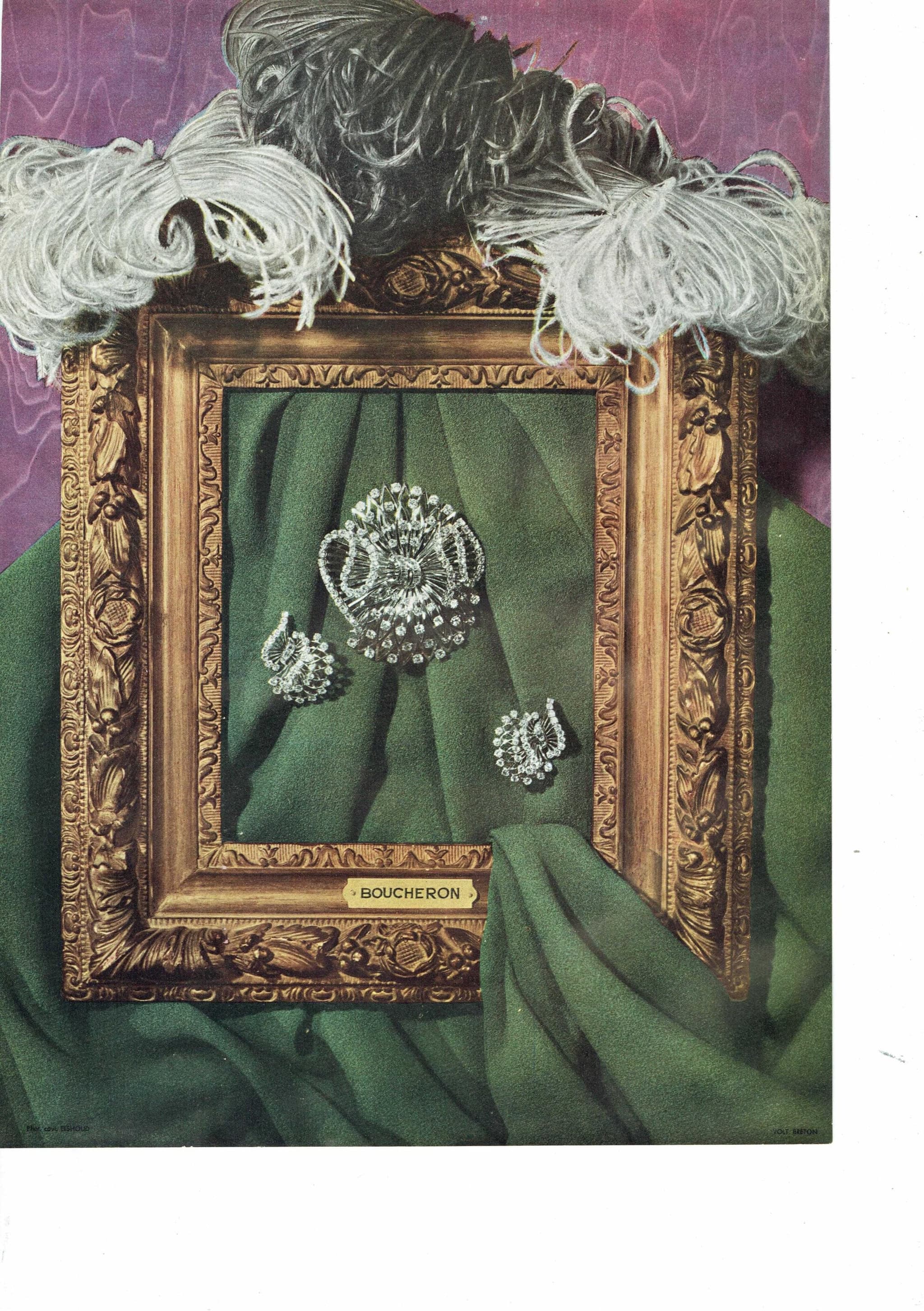 1947 Caron Parfums & Boucheron Diamonds - Original Vintage Print - French Luxury Fashion Place Vendôme Soleils - 10.25 x 14.5 in - Image 4