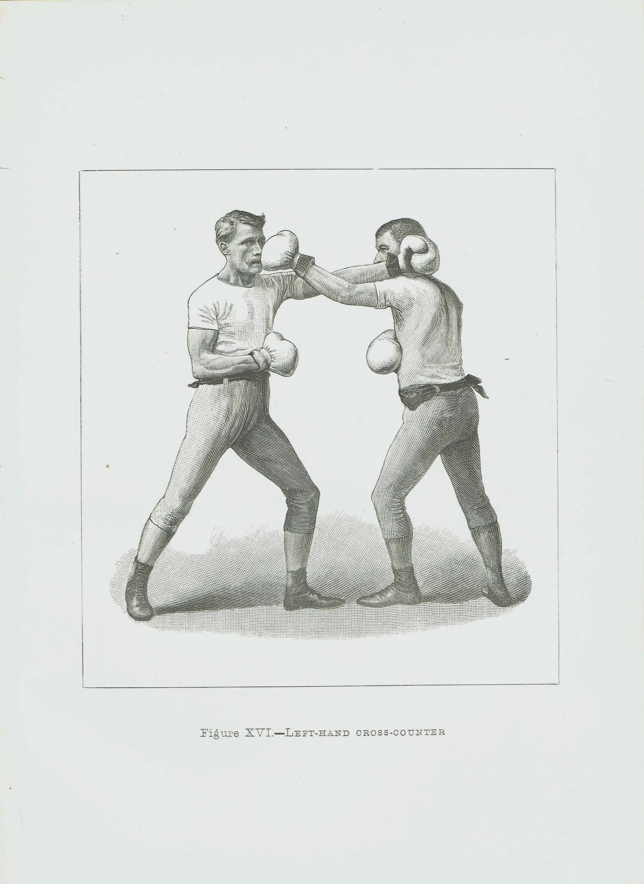 1889 Left-Hand Cross-Counter Boxing - Original Antique Print - Badminton Library Victorian Sports Pugilism Athlete - 5 x 7 in - Image 2