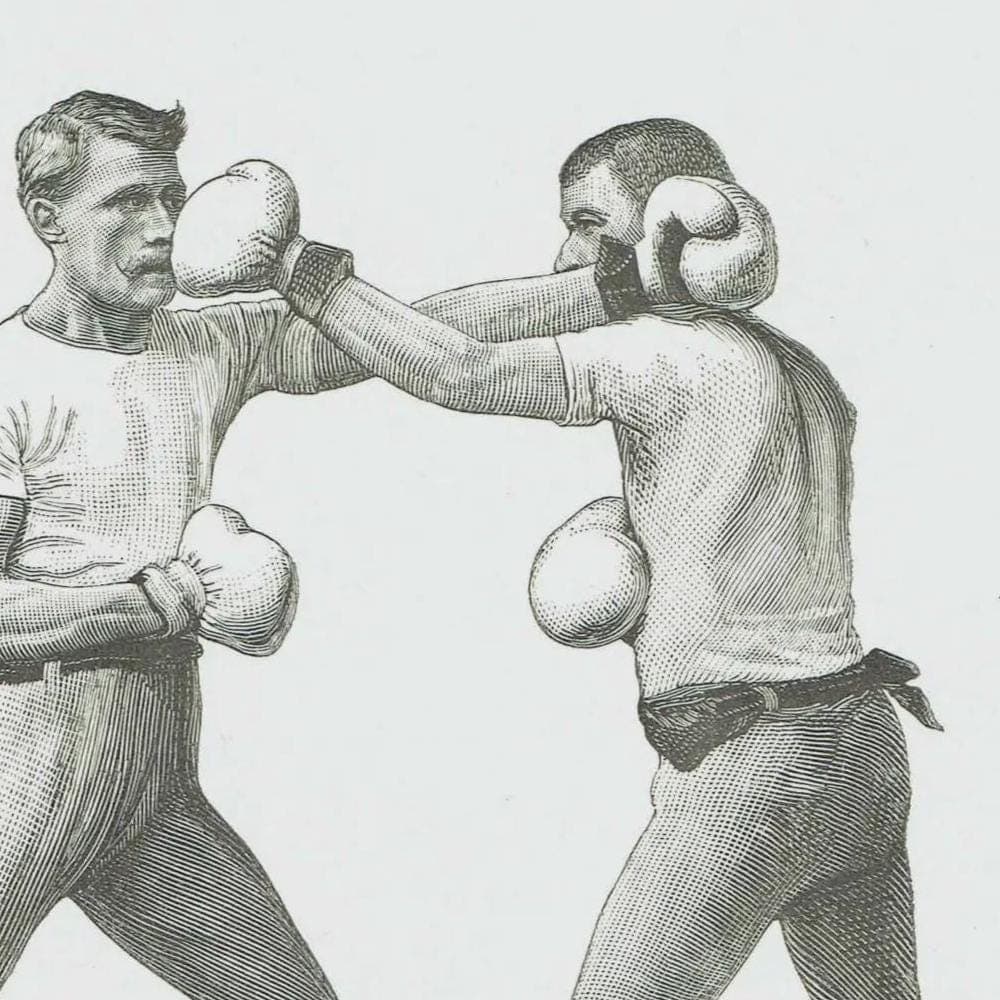 1889 Left-Hand Cross-Counter Boxing - Original Antique Print - Badminton Library Victorian Sports Pugilism Athlete - 5 x 7 in - Image 3