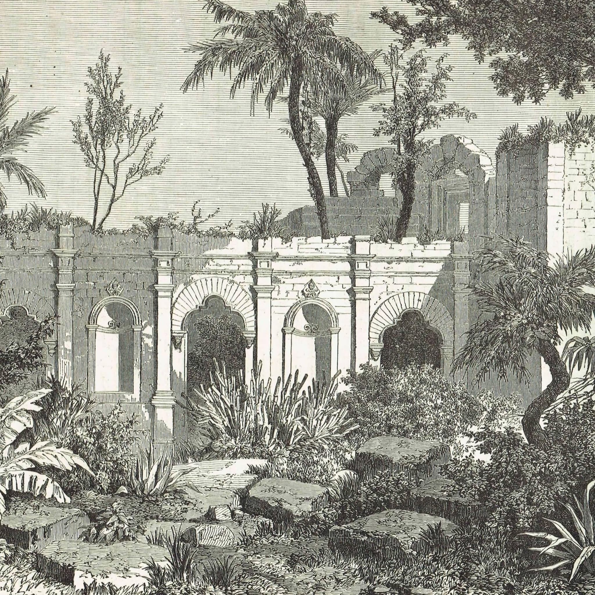 1870s Original Jesuit Mission Church Ruins Paraguay Woodblock Print - South American Architecture - Victorian Travel Drawing - 12 x 8.5 in - Image 3
