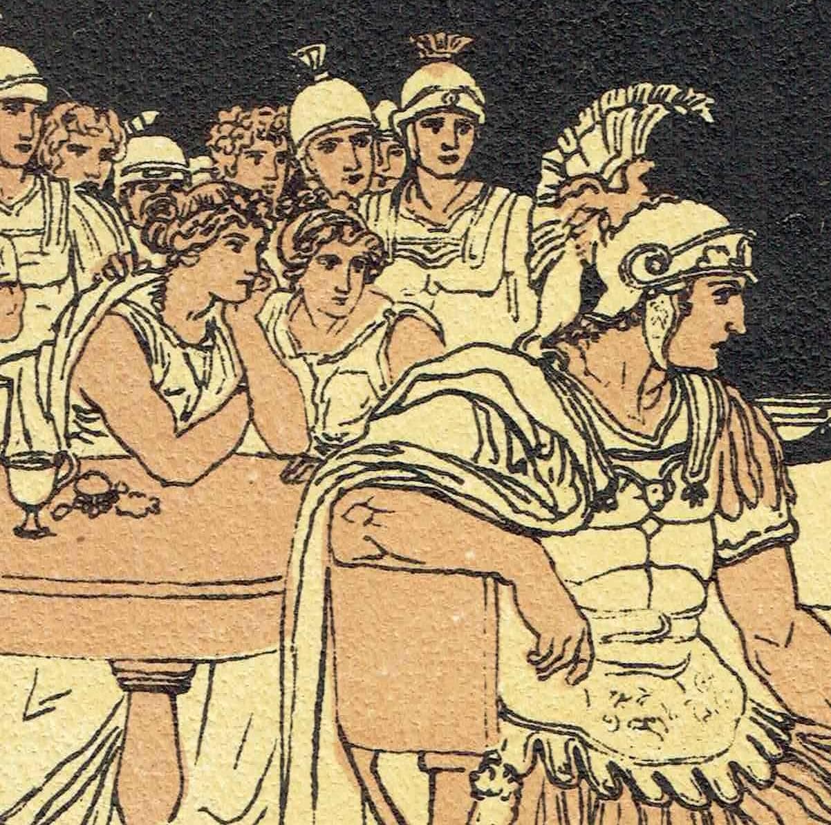 1879 Dido and False Ascanius - Original Antique Print By Pinelli - Stories From Virgil Classical Mythology Roman Art - 7.5 x 5 in - Image 4