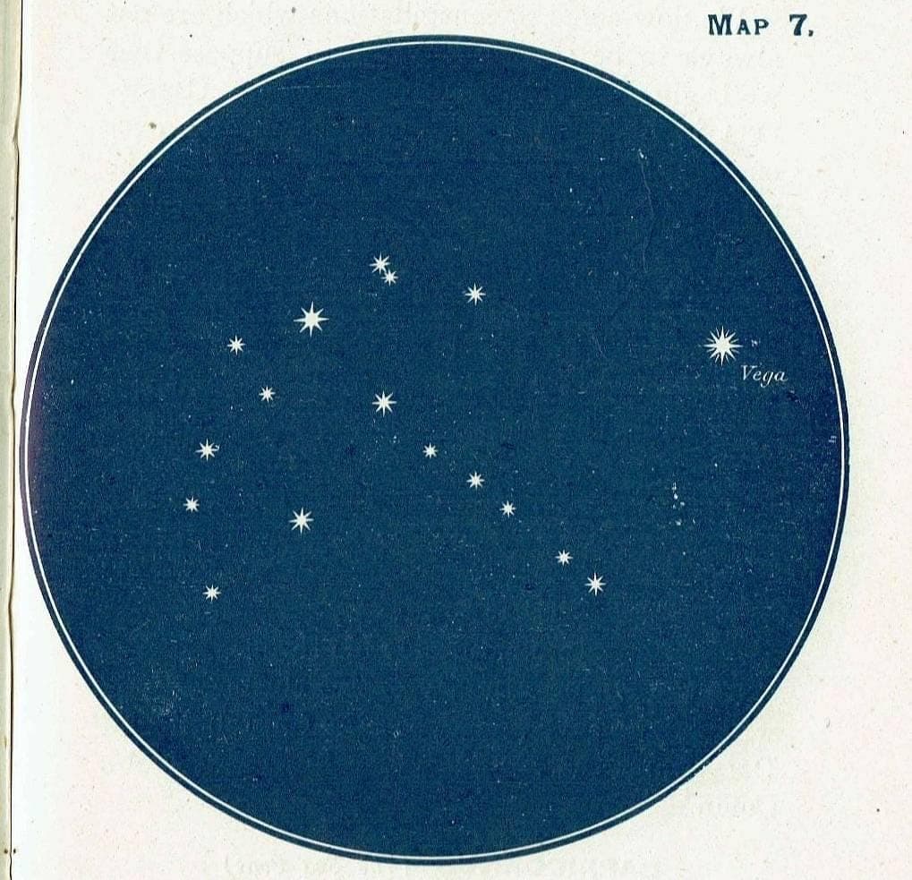 1944 Original Cygnus Lyra Constellations Celestial Star Map Print - Vintage Astronomy Atlas - Scientific Study - 4 x 6 in - Image 3