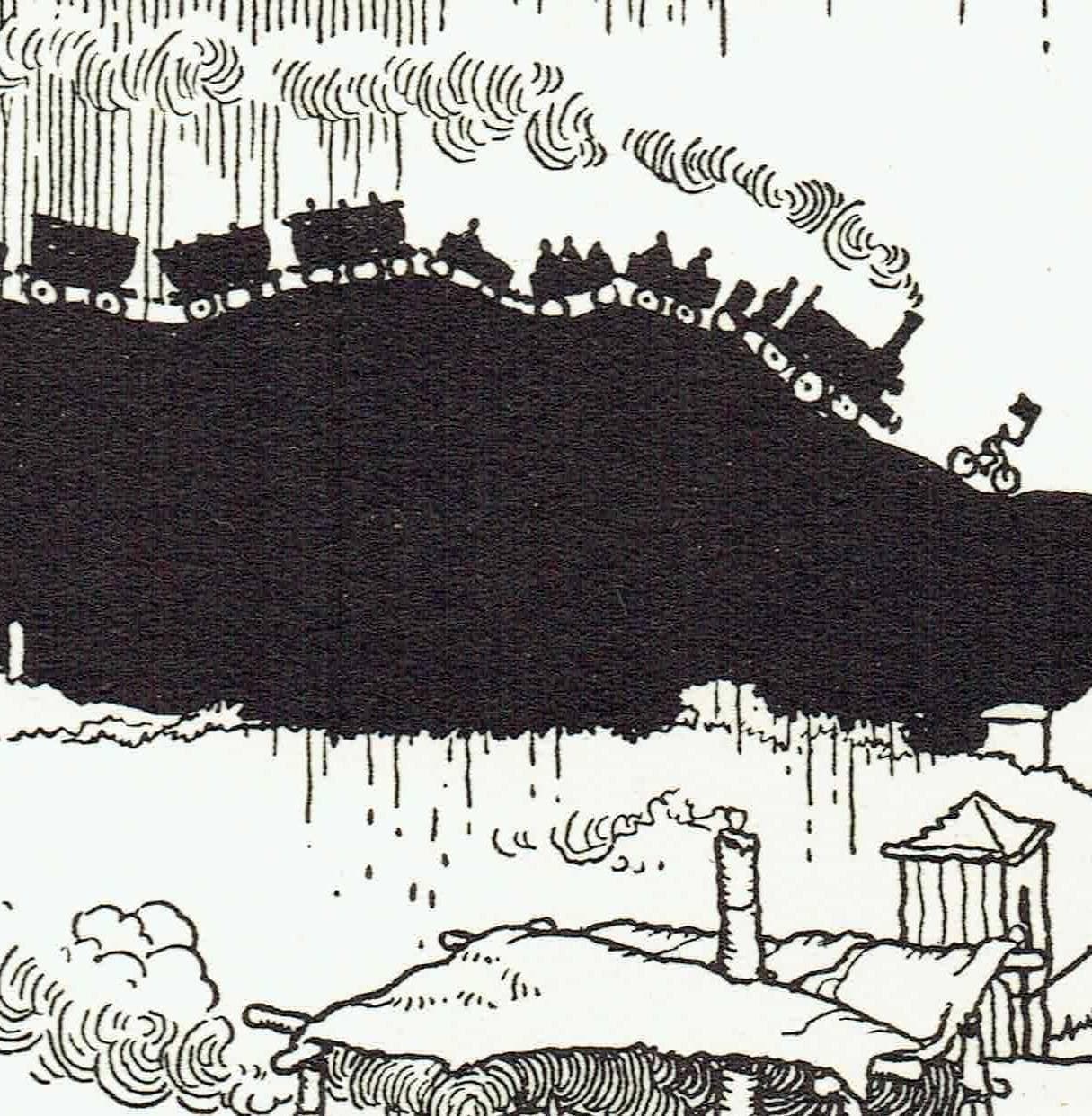 1935 Railway Humour - Original Vintage Print By Heath Robinson - Great Western Railway Centenary Cartoon Satire - 7 x 9.5 in - Image 6