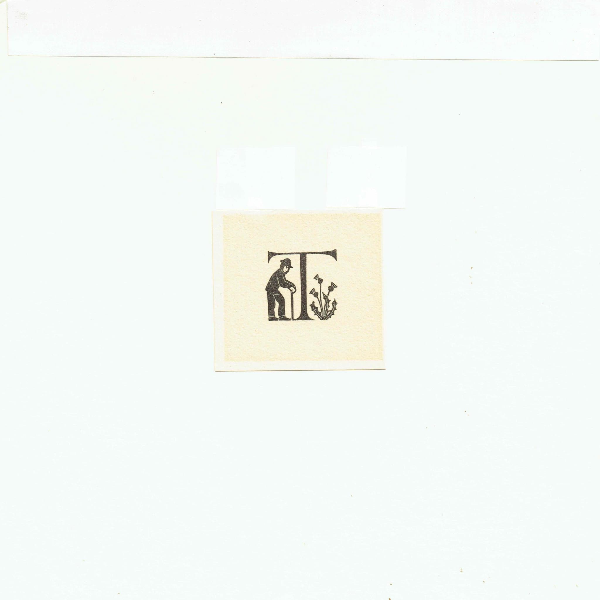 1929 Initial Letter Woodcuts Typography From Autumn Midnight by Eric Gill - Original Vintage Poetry Book - 2 x 2 in - Image 8