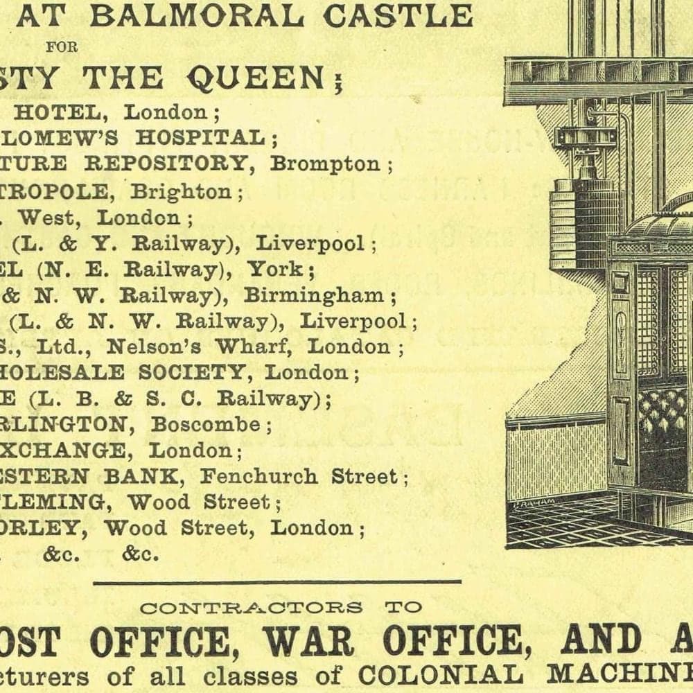 1898 Cranes, Hoists, Lifts, Ironworks Architectural Advertisement Print - W Fullerton - Building Illustration - 8 x 10.75 in - Image 4