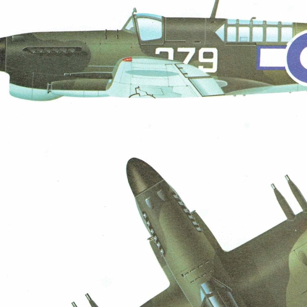 1985 - Fairey Swordfish Mk III & Fairey Barracuda Mk II Aircraft Print - Vintage WWII British Naval Planes by John A Weal - 8 x 10.75 in - Image 7