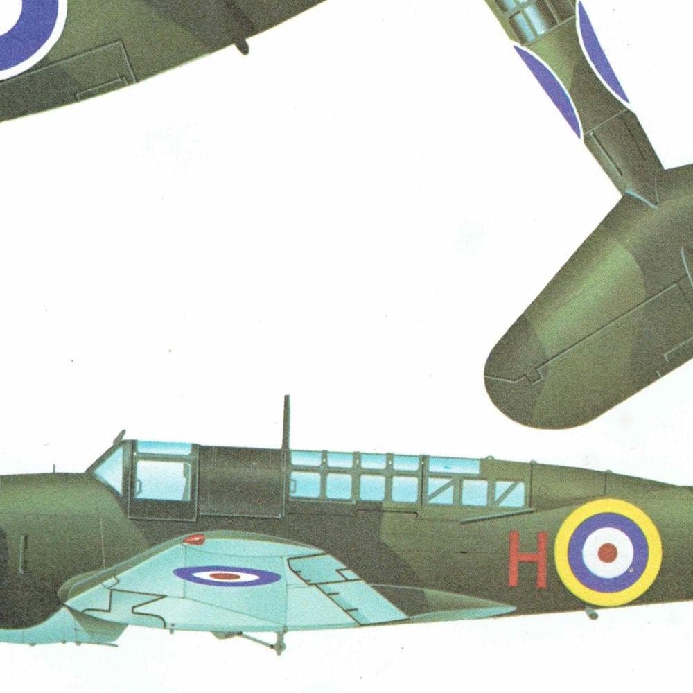 1985 - Fairey Swordfish Mk III & Fairey Barracuda Mk II Aircraft Print - Vintage WWII British Naval Planes by John A Weal - 8 x 10.75 in - Image 8