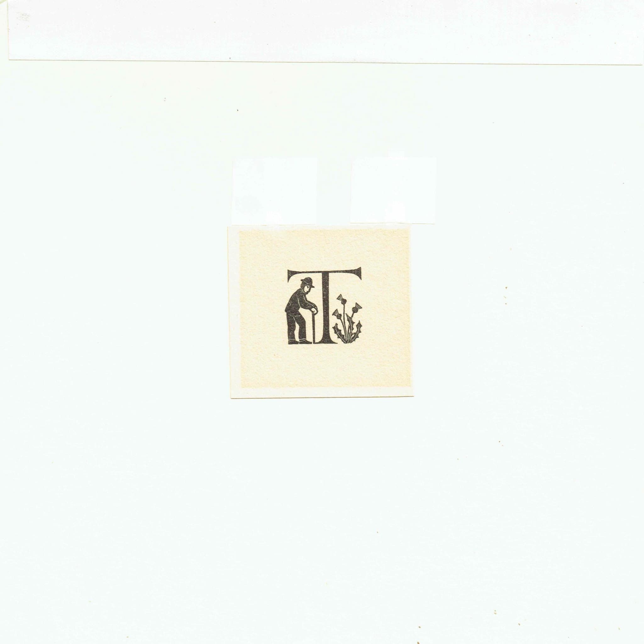 1929 Initial Letter Woodcuts Typography From Autumn Midnight by Eric Gill - Original Vintage Poetry Book - 2 x 2 in - Image 8