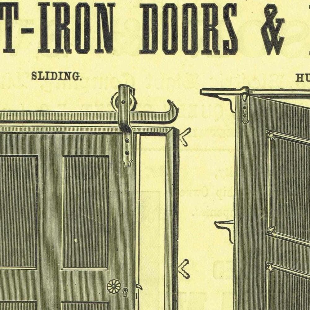 1898 Wrought Iron Doors Frames Print - St Pancras Iron Works, Spiral Stairs, Iron Roofs & Ediswan Lamps - Antique Plate - 8 x 10.75 in - Image 4