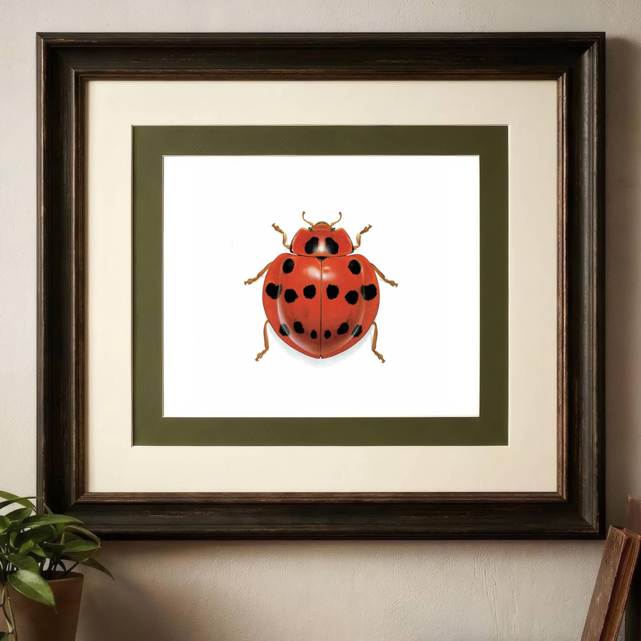 1986 Ladybird Callicaria Superba Print - Durin Bernard Les Insectes Scientific Illustration - Mulsan Entomology - 11 x 13 in - Image 2