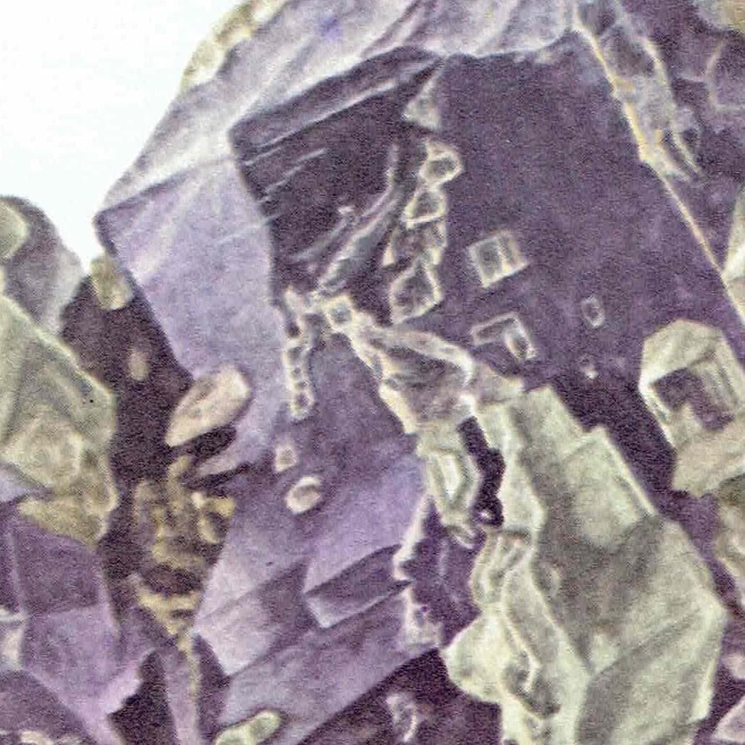 1969 Fluorine Crystal - Original Vintage Print By Caspari - Mineral Study Scientific Natural History Geology Art - 7.5 x 10.5 in - Image 4