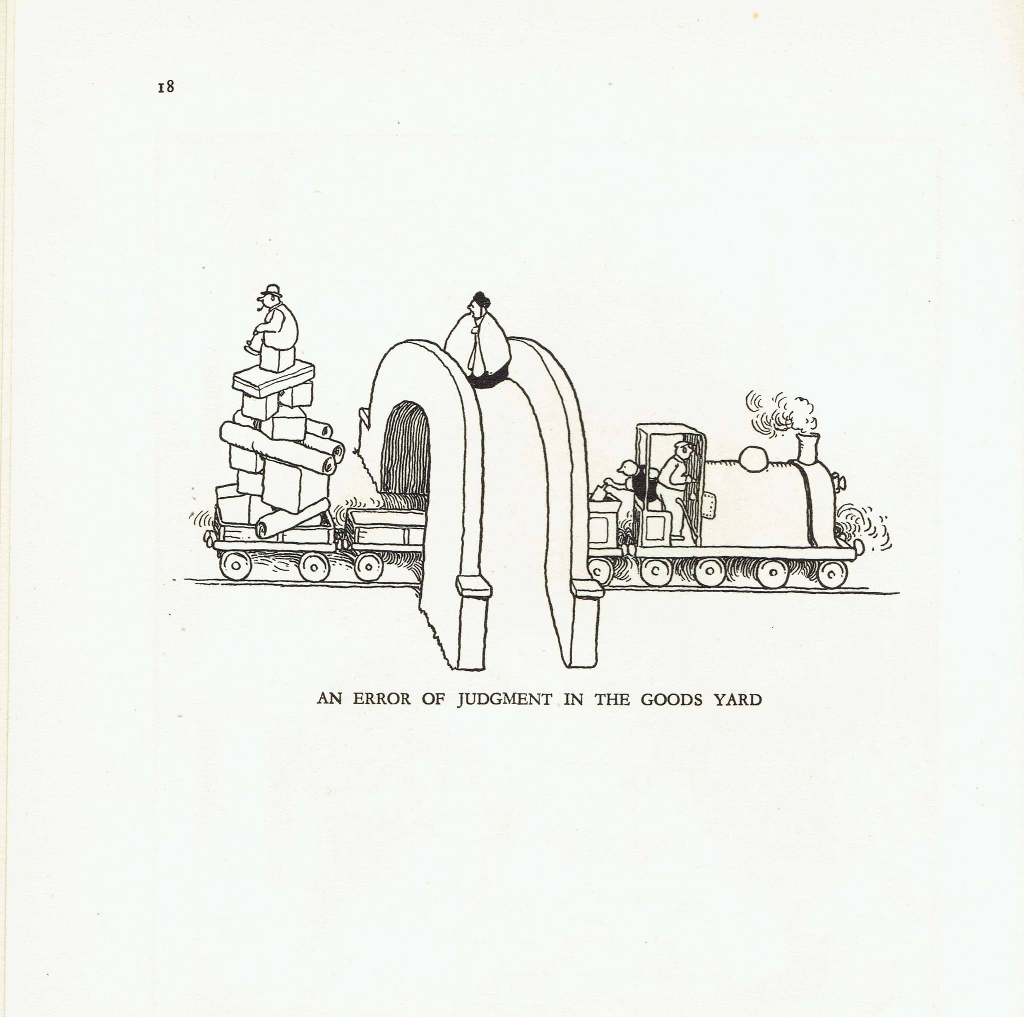 1935 Railway Signals Cartoon - Original Vintage Print By Heath Robinson - Great Western Railway Centenary Humour - 7 x 9.5 in - Image 5