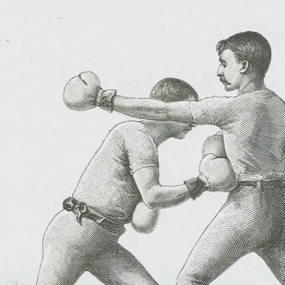 1889 Cross-Counter Body-Blow Boxing - Original Antique Print - Badminton Library Victorian Sports Pugilism Athletic - 5 x 7 in - Image 3