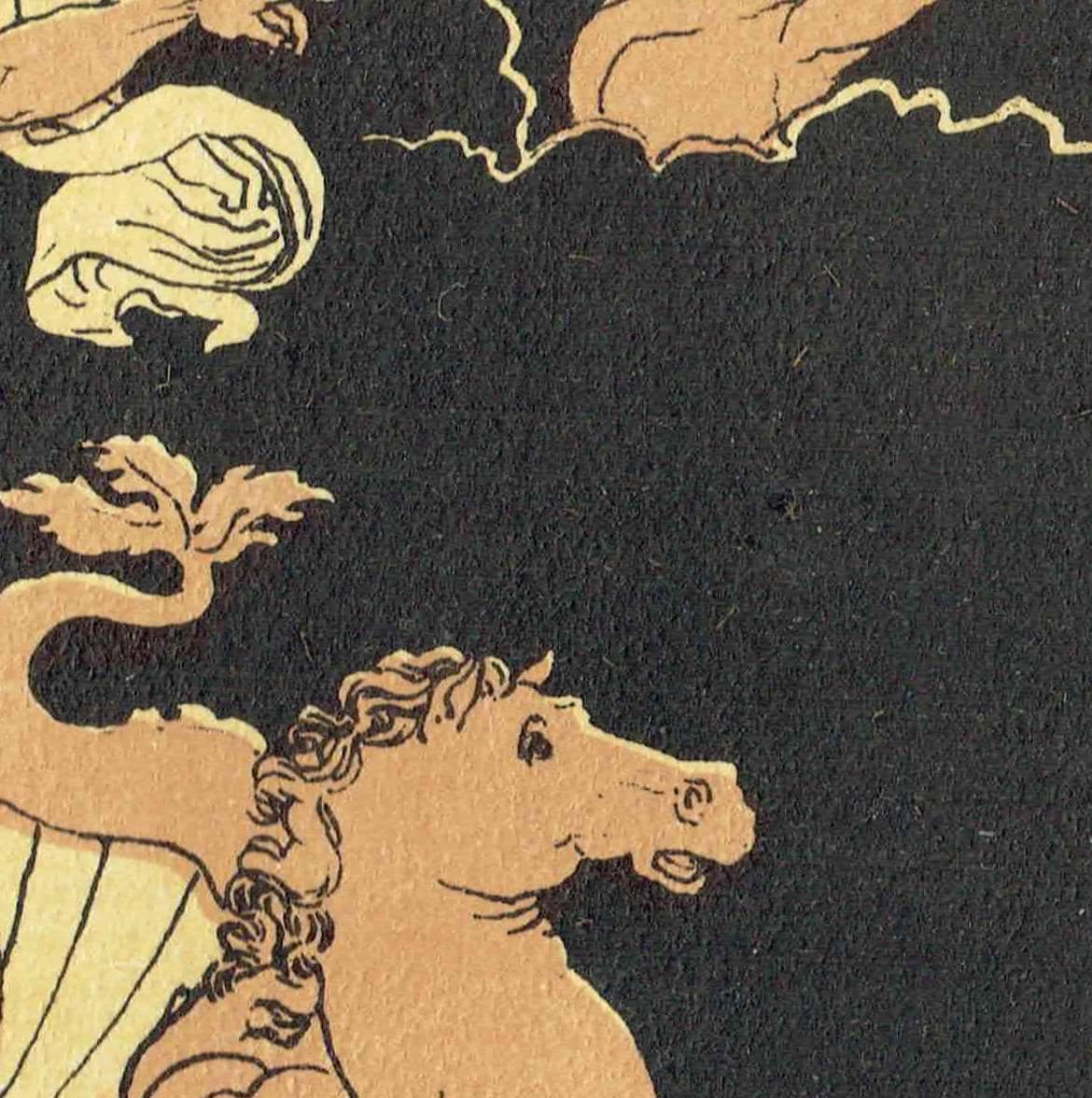 1879 Neptune Stilling Waves - Original Antique Print By Pinelli - Stories From Virgil Roman Mythology Classical Art - 7.5 x 5 in - Image 5