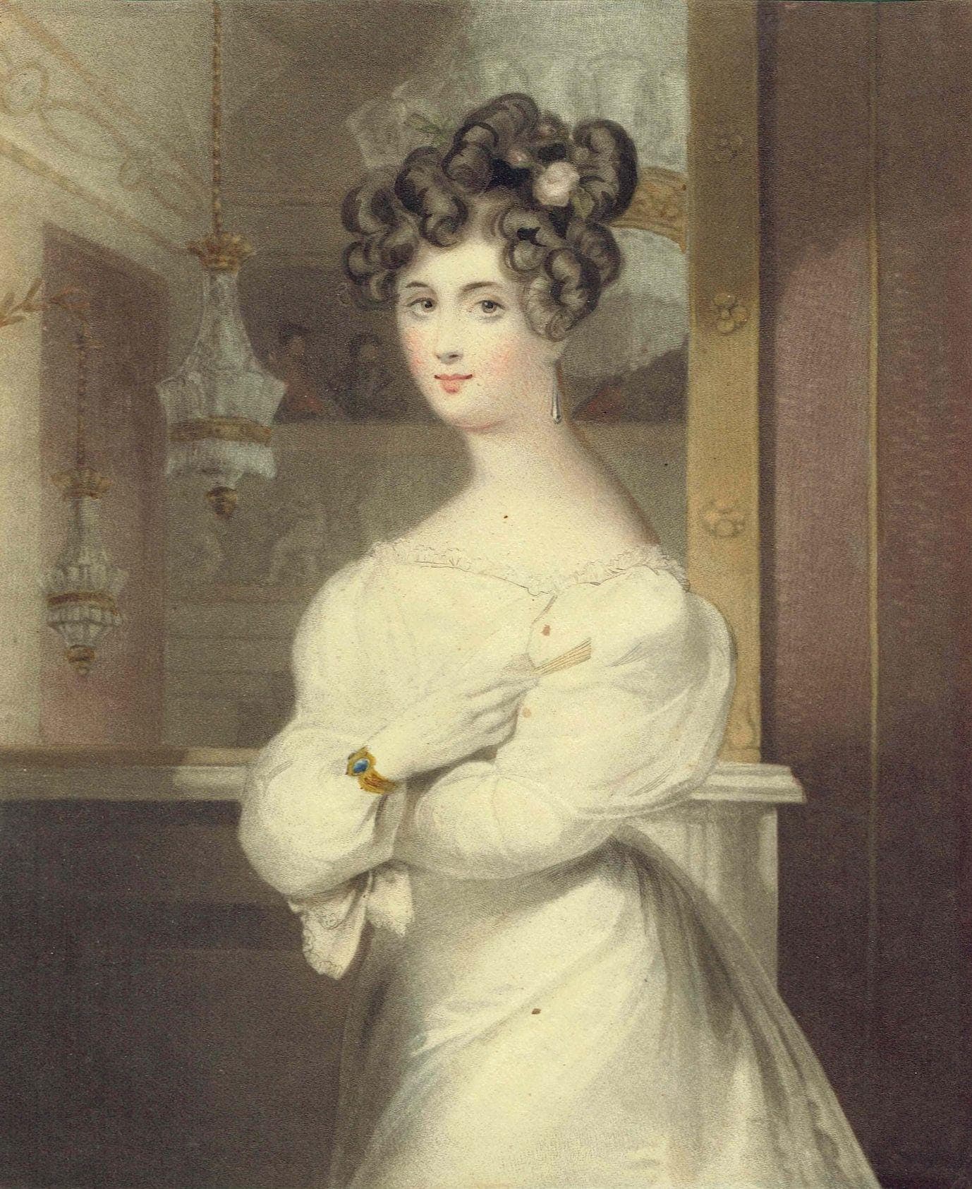 Five Early 1800s Portraits Of Women Original Antique Fashion Prints - Georgian Era Collection - 5 x 7 in - Image 6