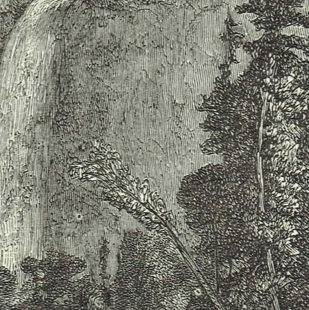 1870s Yosemite Waterfall - Grand Cascade Mountain Landscape - Victorian Original Woodblock Print - 8.5 x 12 in - Image 5