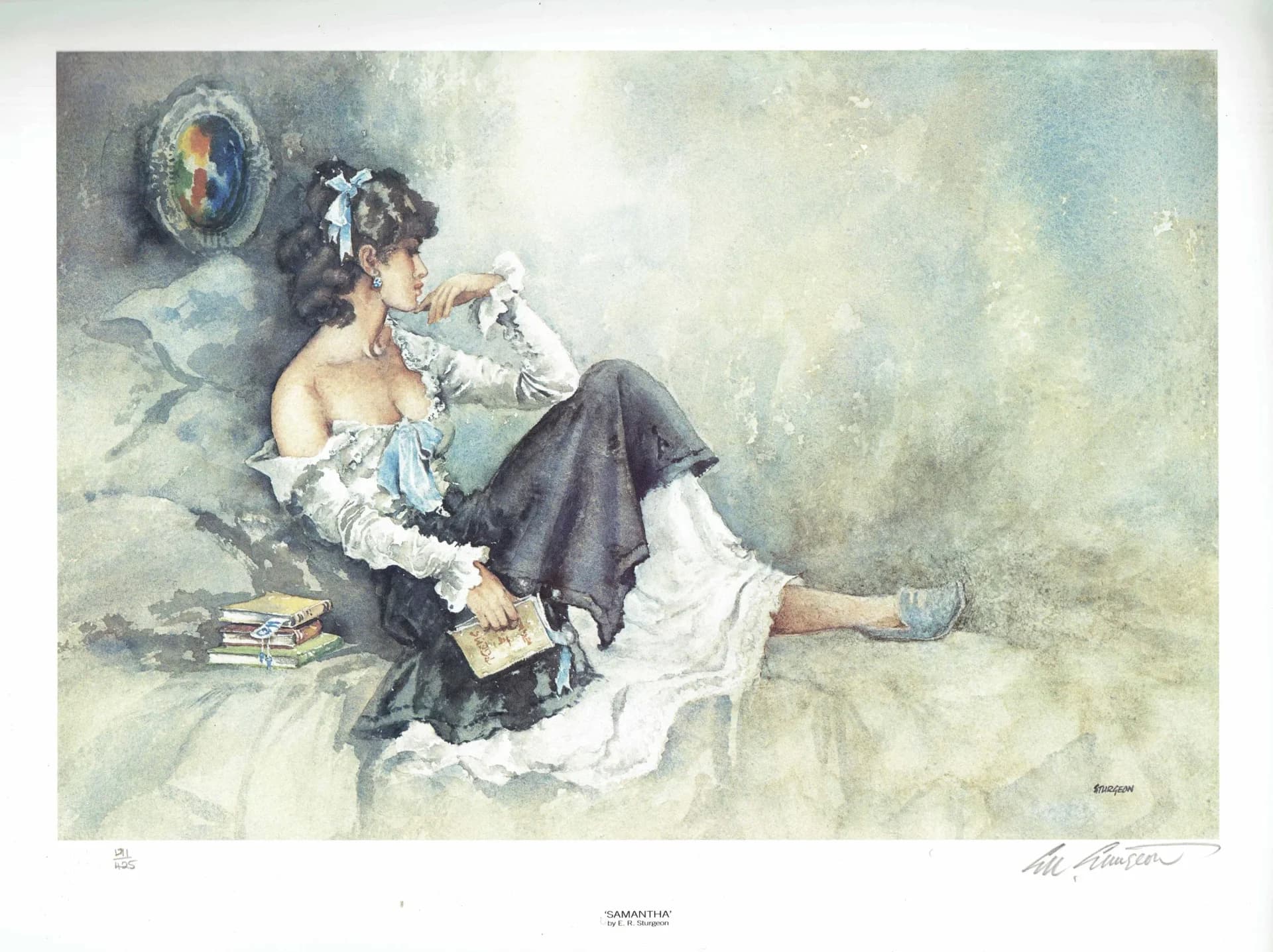 1990s Lucinda & Samantha Prints x2 - Vintage Limited Edition Signed By Sturgeon - 16.5 x 12 in