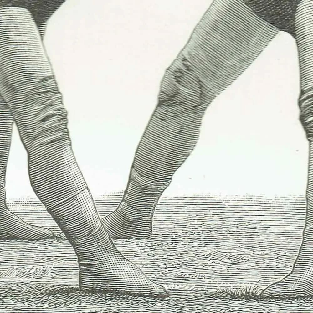 1889 The Hold Wrestling Technique - Original Antique Engraving - Badminton Library Victorian Sports Martial Arts - 5 x 7 in