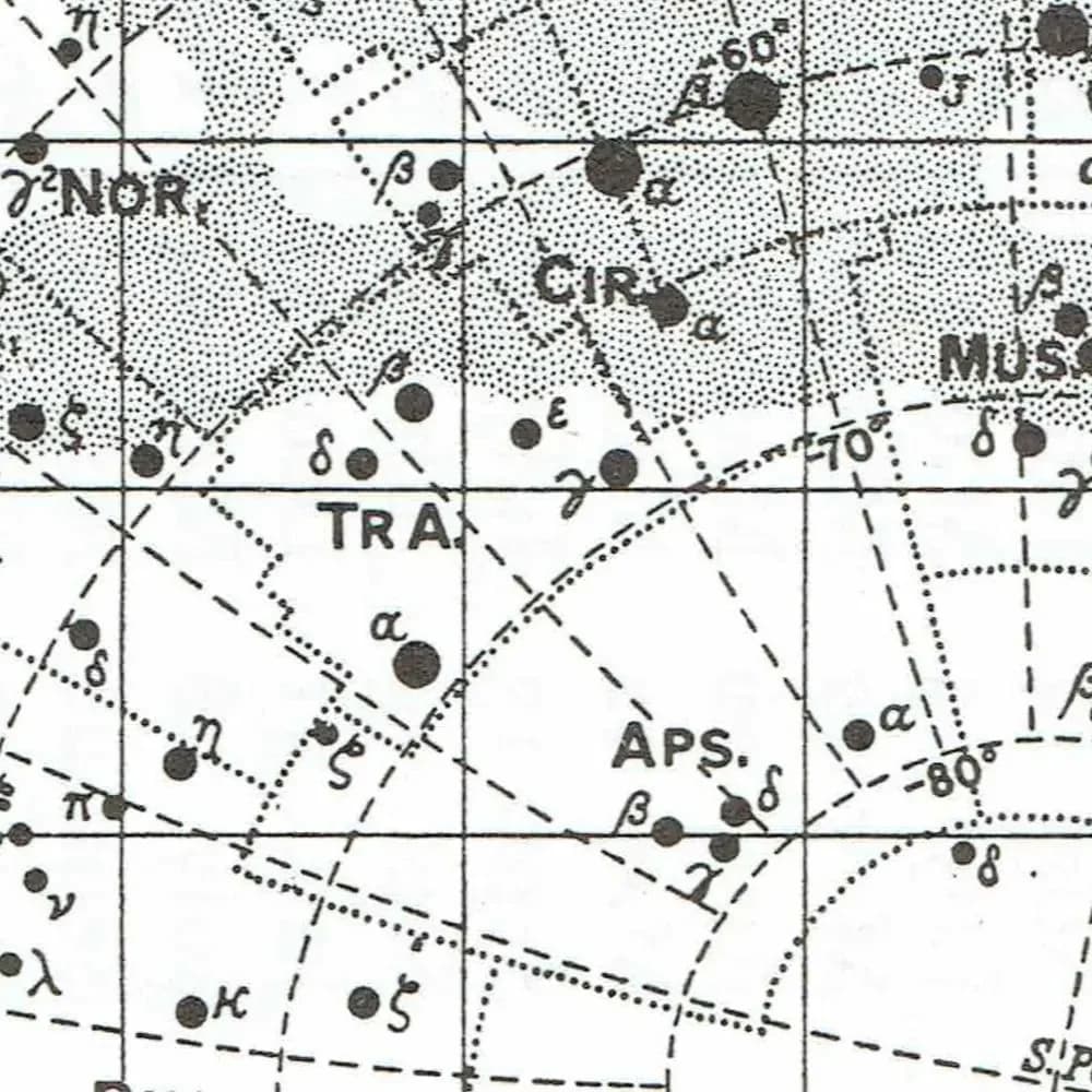1978 Galactic Chart Map – Original Vintage Astronomy Print