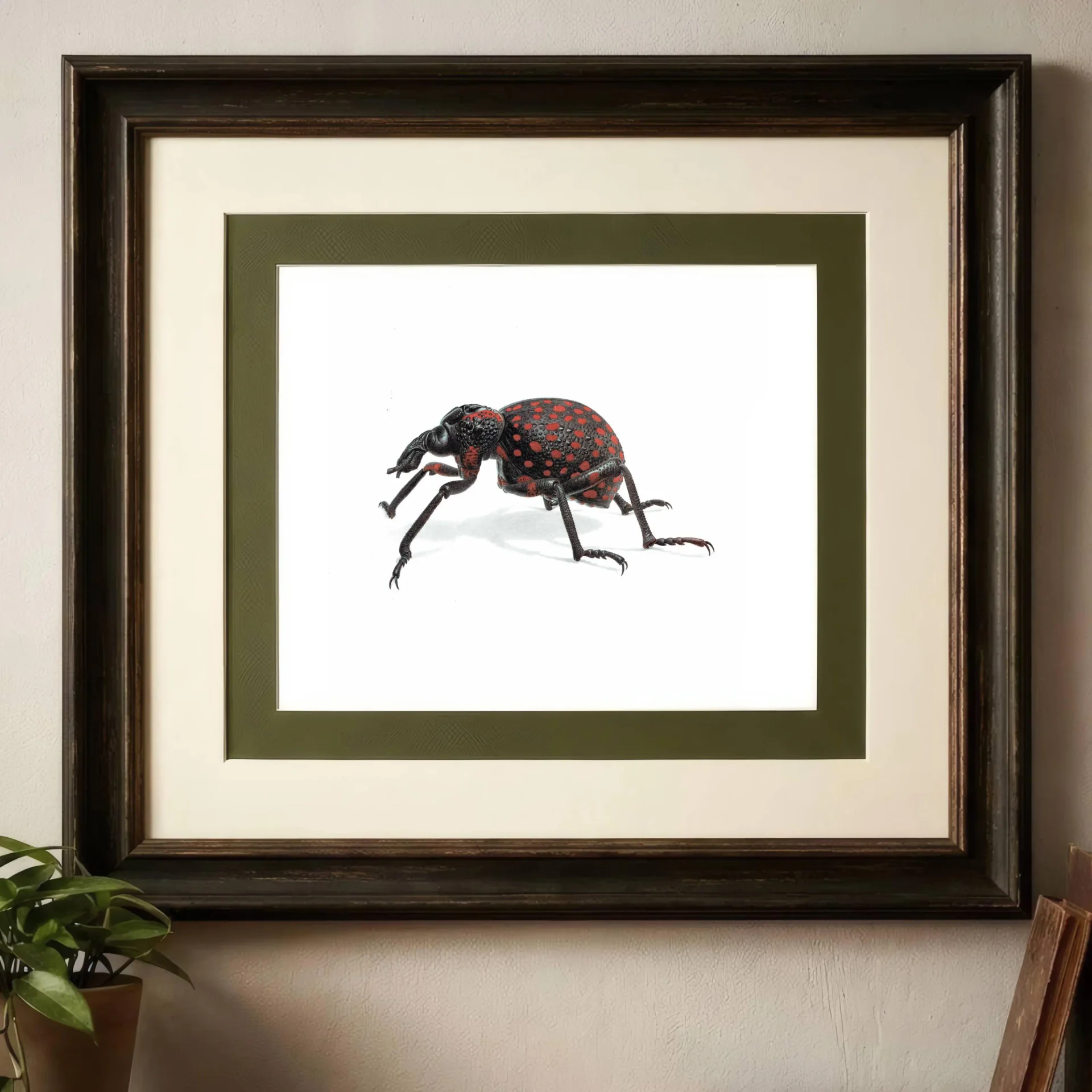1986 Weevil Brachycerus Apterus Print - Durin Bernard Les Insectes - Vintage Scientific Illustration- Linnaeus Entomology - 11 x 13 in