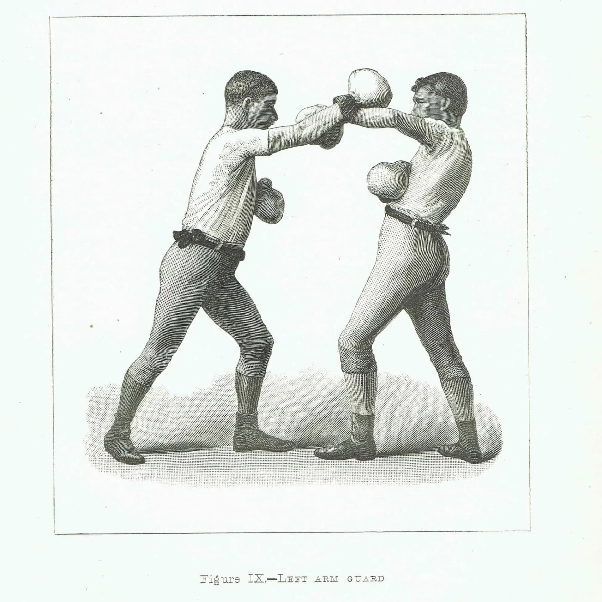 1889 Boxing Left Arm Guard - Original Antique Print - Badminton Library Victorian Sports Pugilism Athletic Training - 5 x 7 in