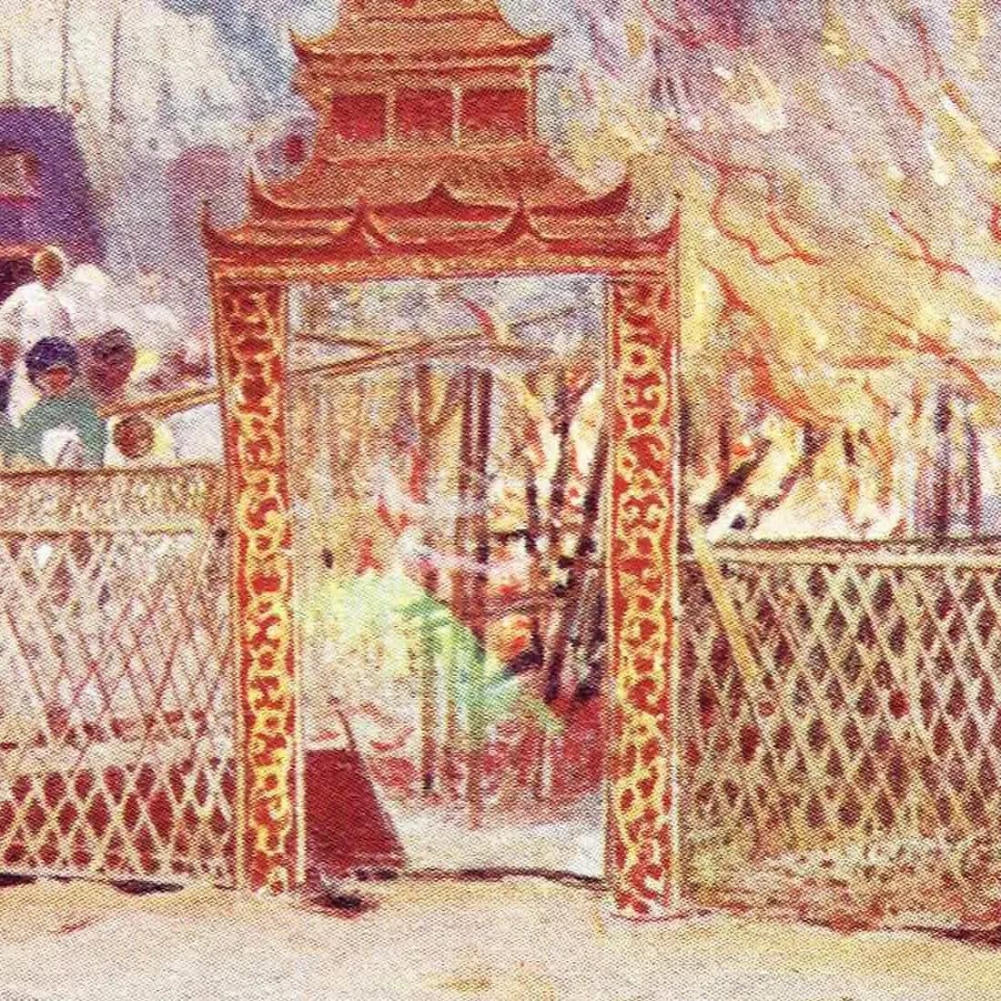 7.5 x 10 in — “Pongyi Cremation” — Print — 1913 — Book Illustration